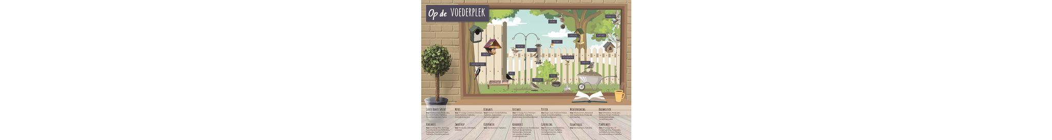 Infographic toont het favoriete voedsel van verschillende tuinvogels