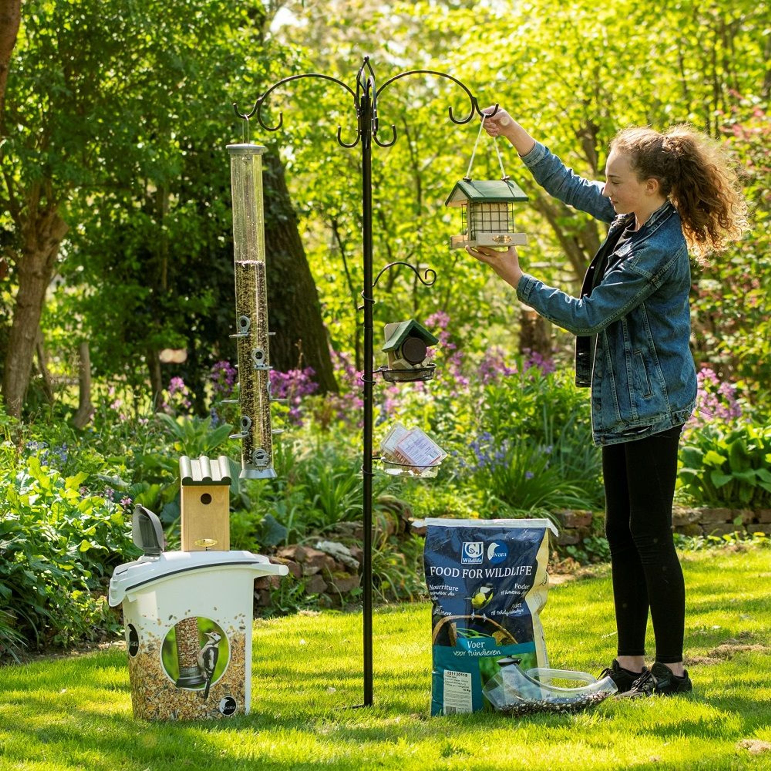 Poteau de nourrissage - noir | Accessoires pour mangeoire | Accessoires pour oiseaux | Vivara