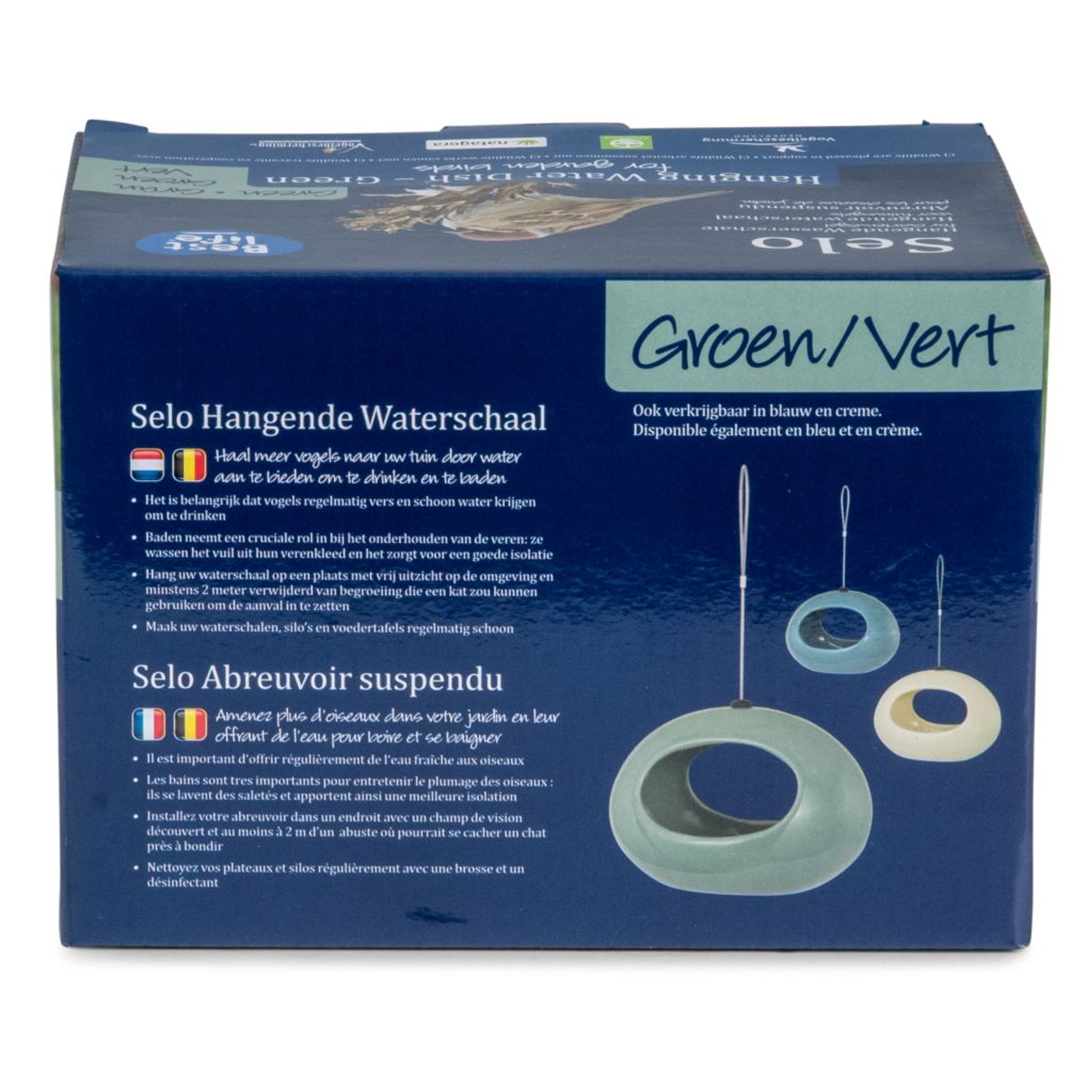 Hängende Wasserschale „Selo” Grün | CJ Wildlife