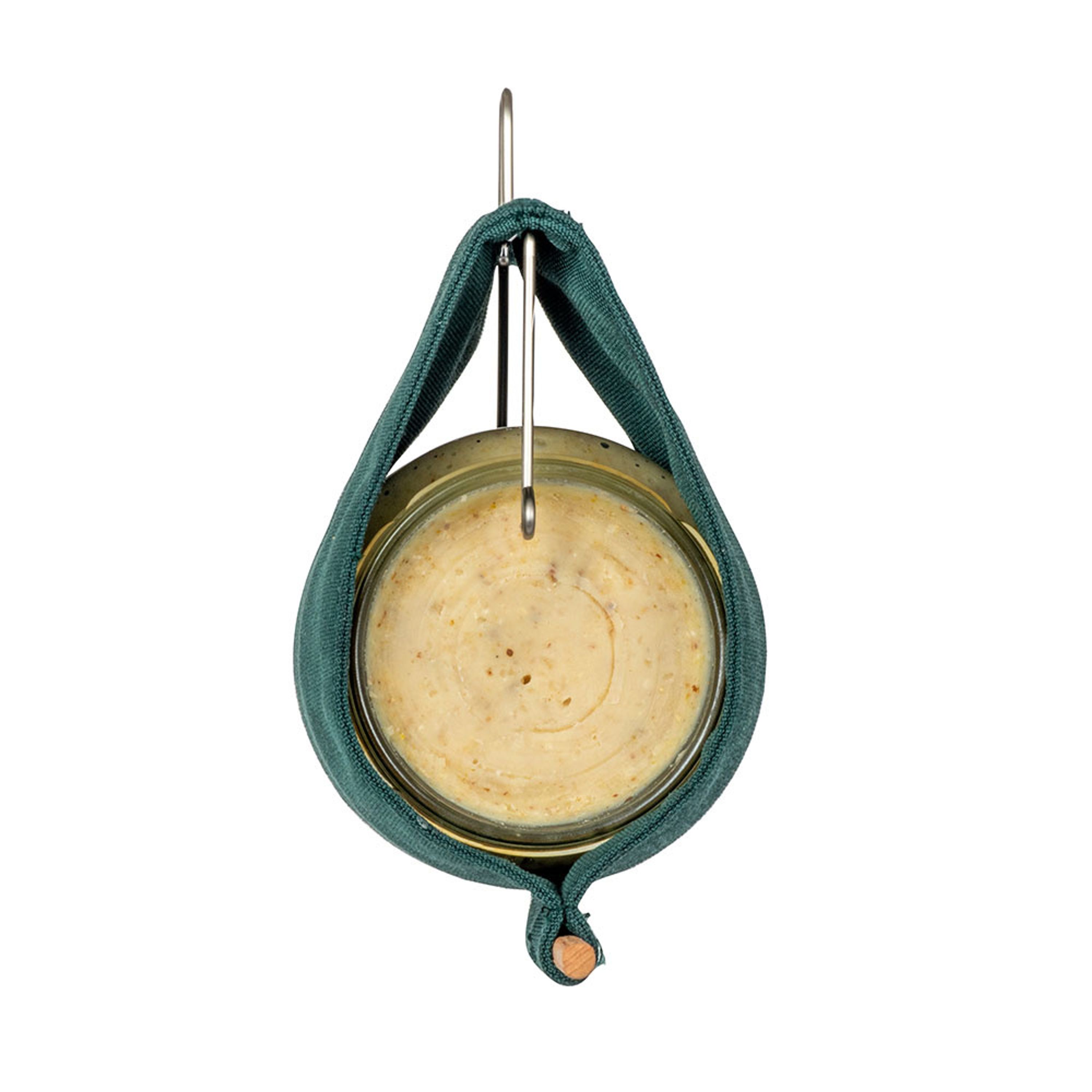 Erdnussbutterglas-Halter „Malibu“  - Grün | CJ Wildlife