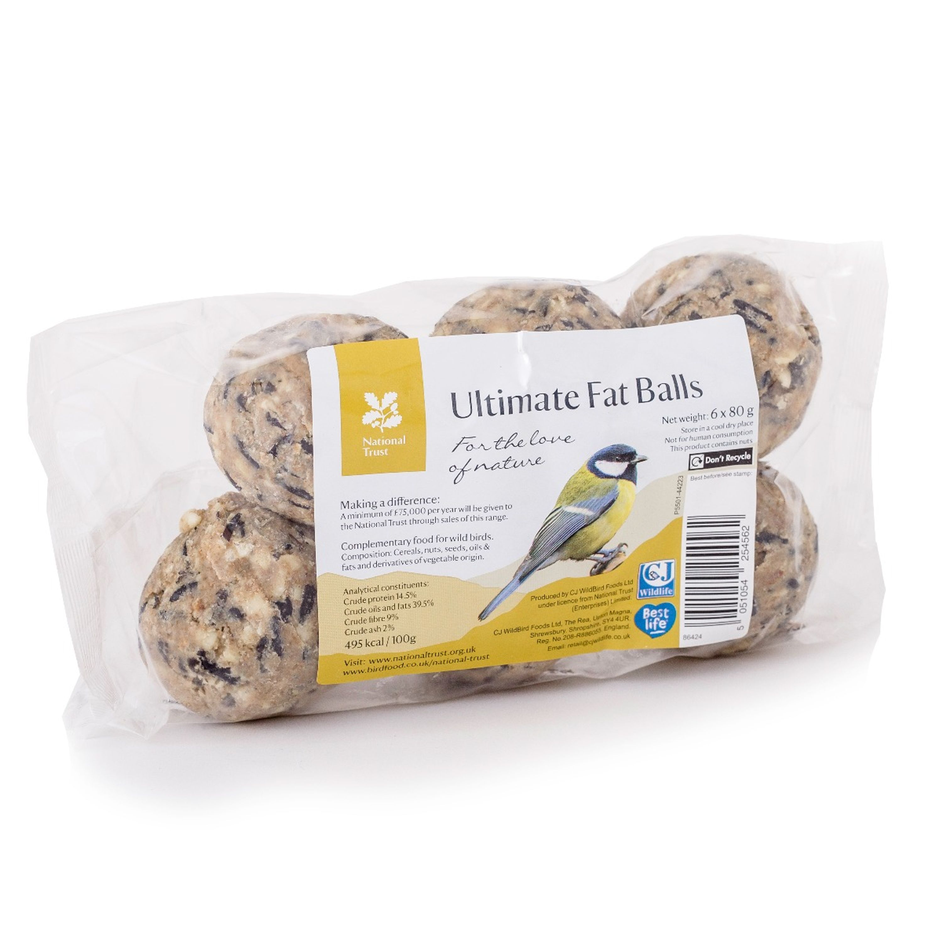 National Trust Ultimate Fat Balls - Pack of 6