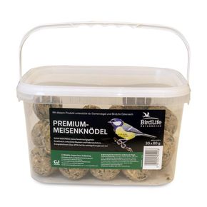 BirdLife Österreich Premium-Meisenknödel, 30 Stück im Eimer