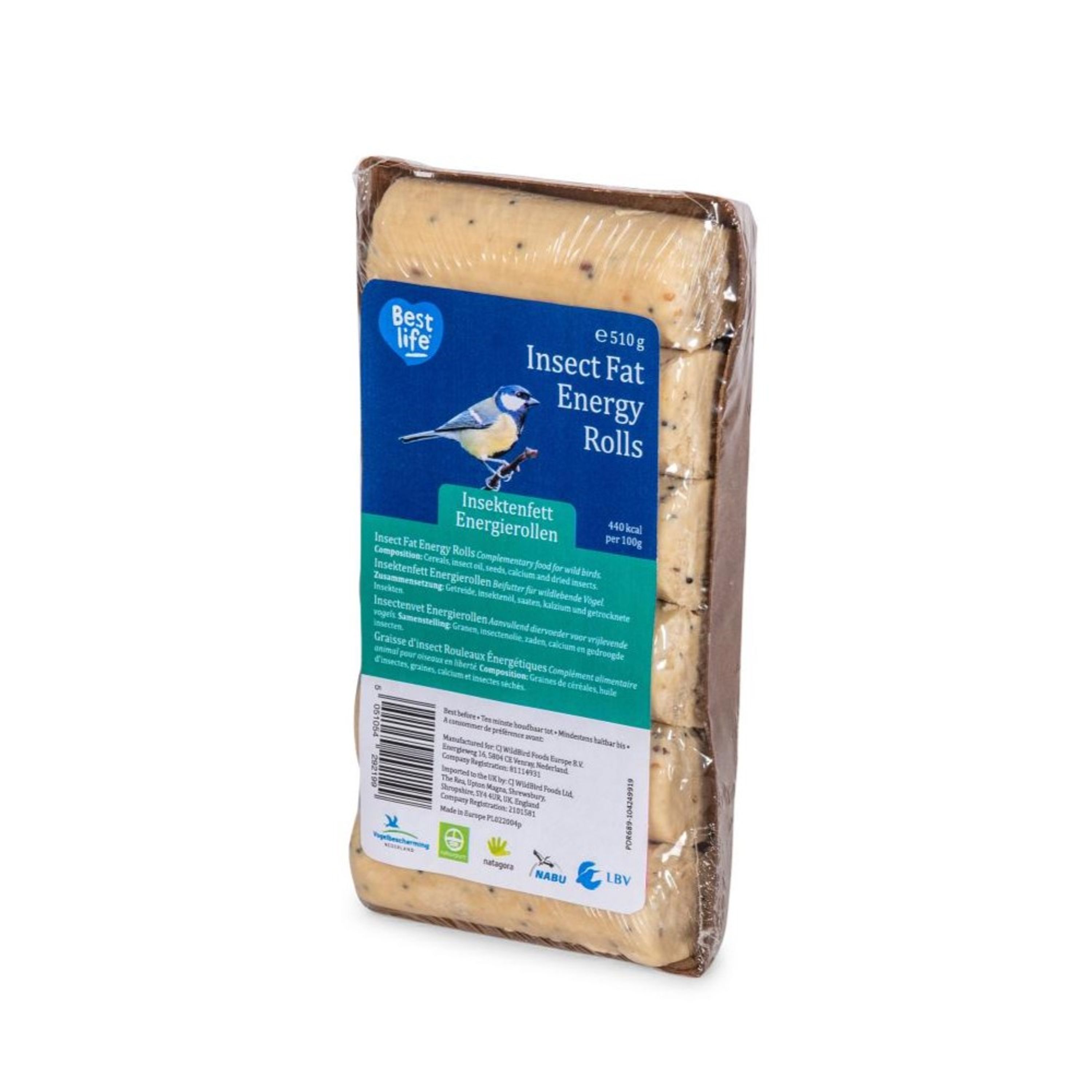 Energierollen mit Insektenfett (6 Stück) | Vogelfutter | CJ Wildlife