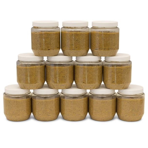 Gifts4Nature - 12 Gläser - Erdnussbutter für Gartenvögel - Auf pflanzlicher Basis - Vogelfutter mit 15,9 % Protein - Vogelfutter