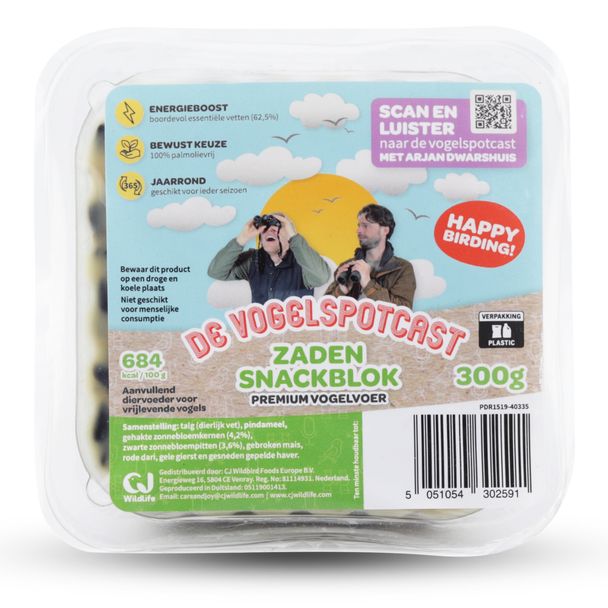 Vogelspotcast Zaden Snackblok