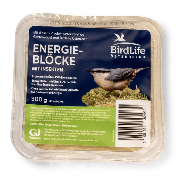 BirdLife Österreich Energieblock mit Insekten