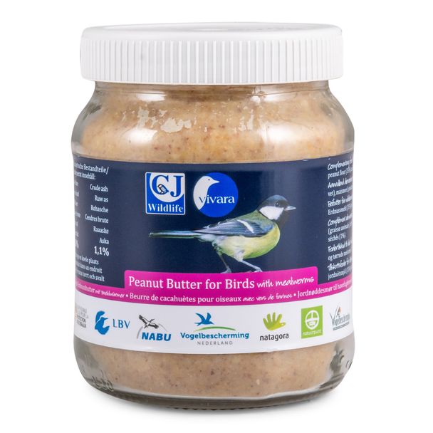 Premium Gartenvögel-Erdnussbutter – mit Mehlwürmern