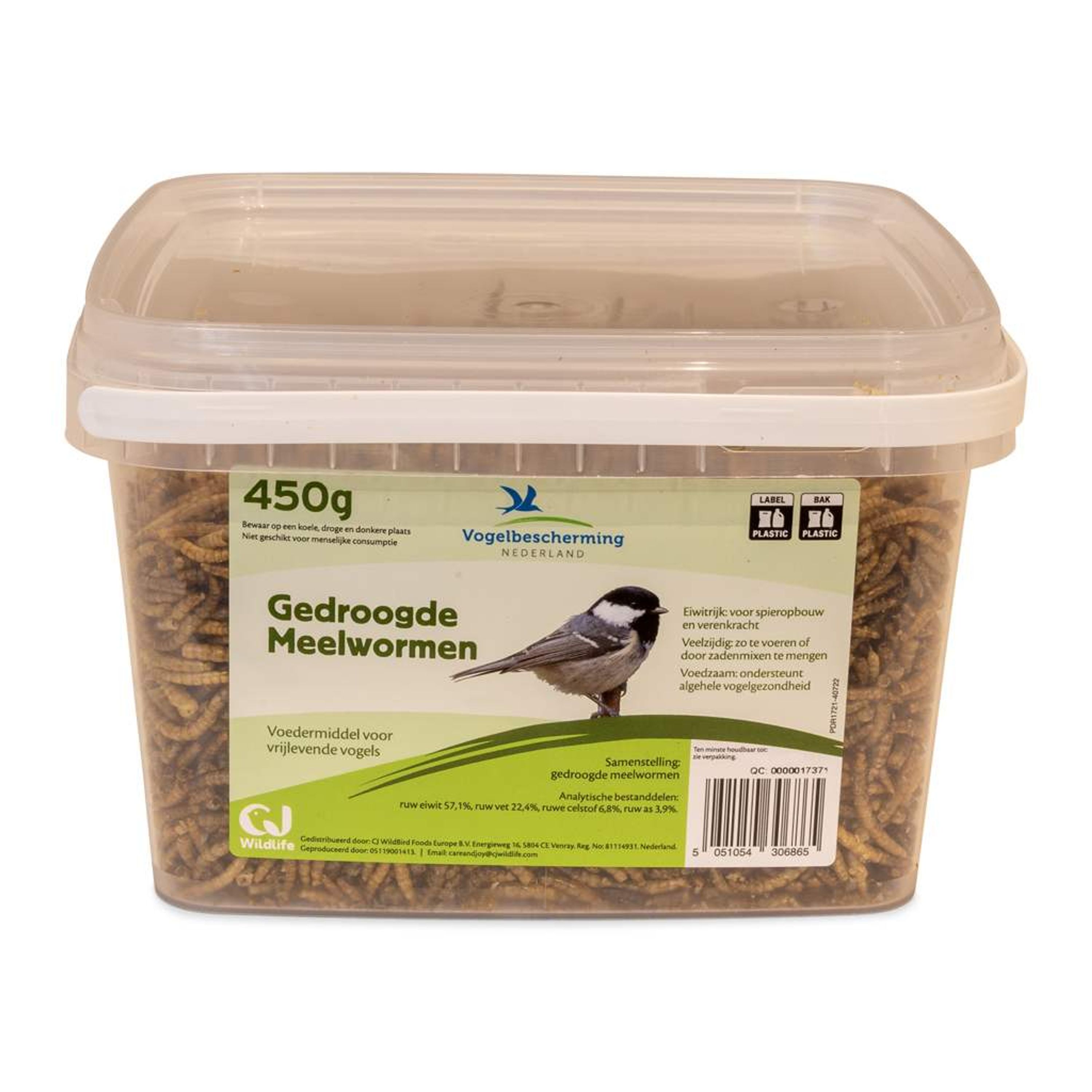 Gedroogde Meelwormen 450g - Vogelbescherming Nederland | Vogelbescherming Nederland