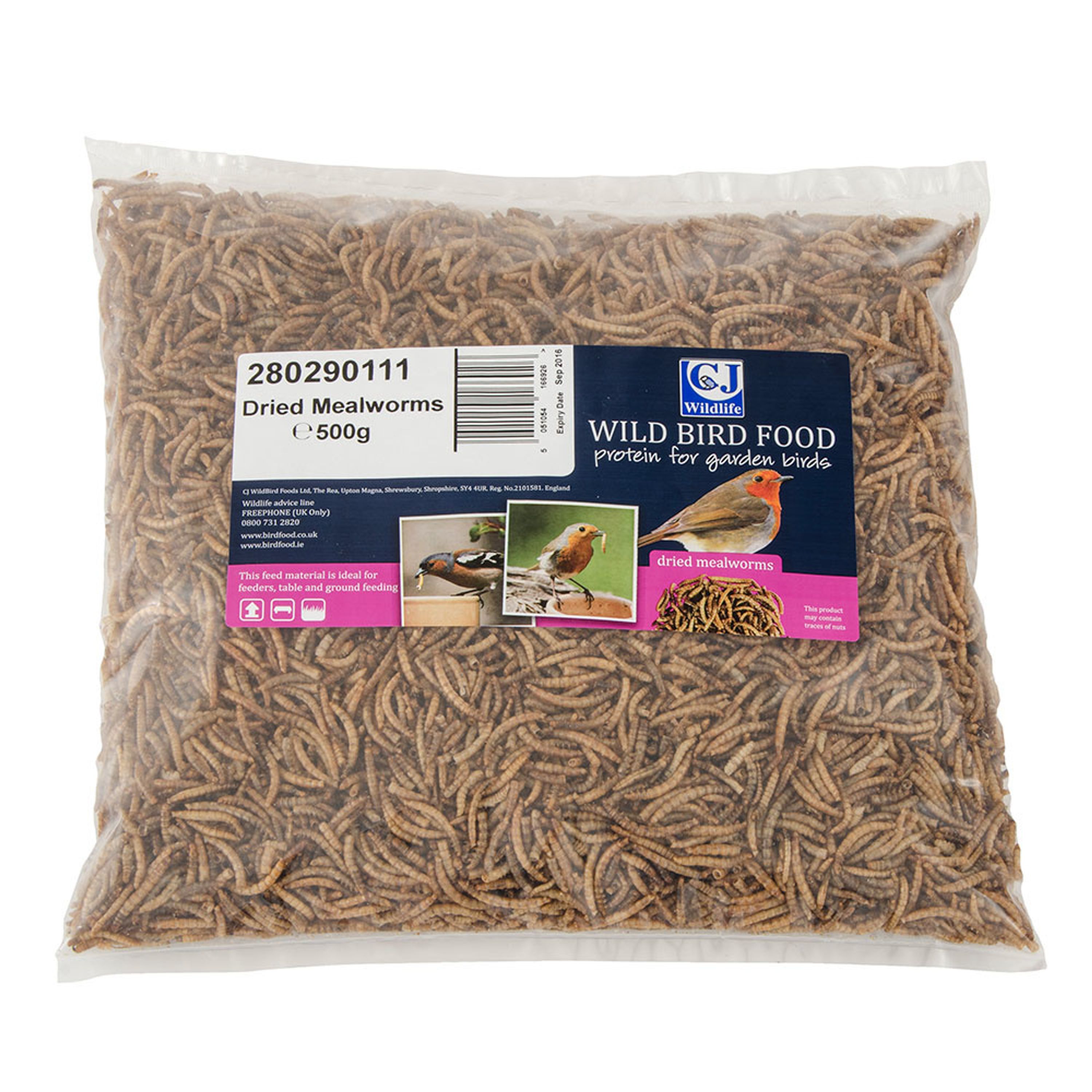 Getrocknete Mehlwürmer 500g | Vogelfutter | CJ Wildlife – CJ Wildlife