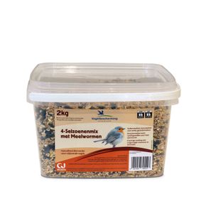 4-Seizoenenmix met Meelwormen 2kg - Vogelbescherming Nederland