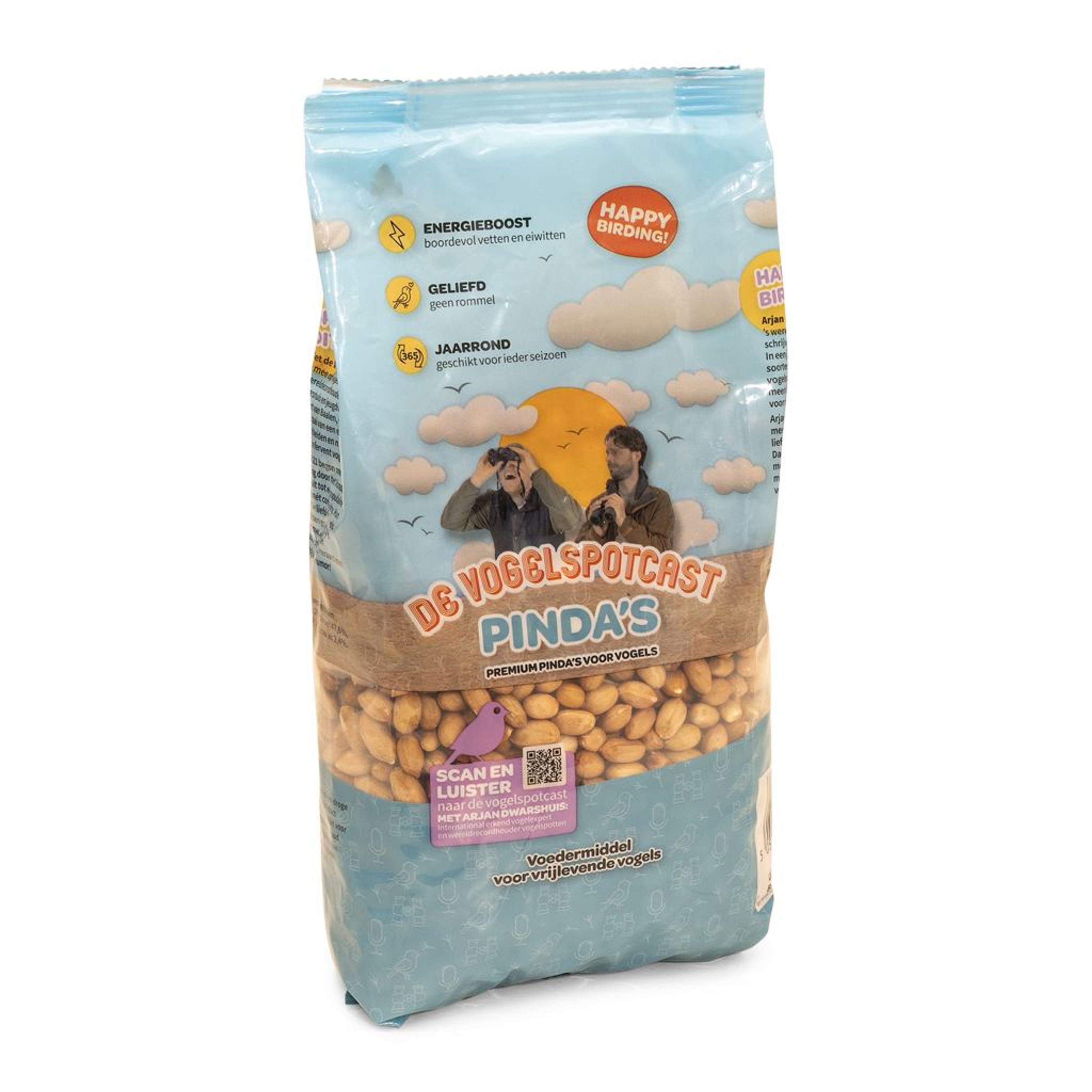 Vogelspotcast Pinda's (1kg) | Vogelspotcast | Vogelvoer | Partner van Vogelbescherming Nederland