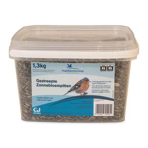Gestreepte Zonnebloempitten 1,3kg - Vogelbescherming Nederland