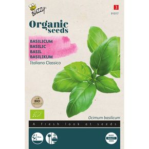 Organic Sweet Basil Seeds - Italiano Clas from Buzzy Seeds®