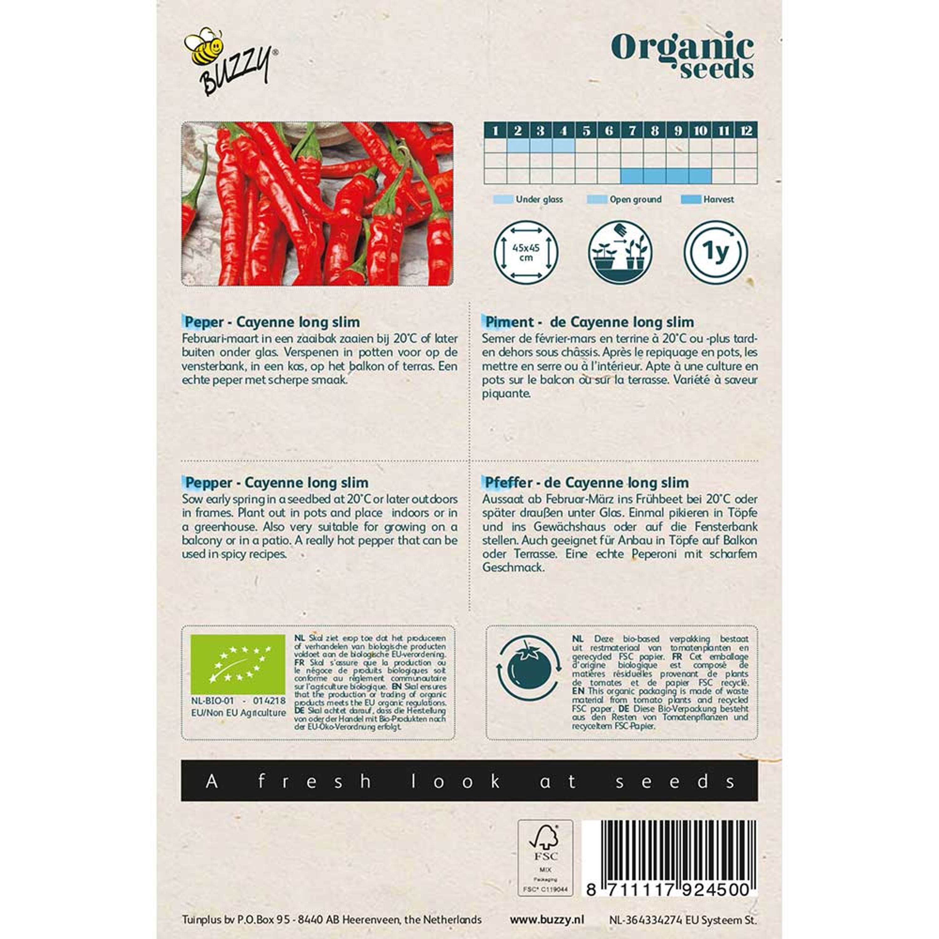 Buzzy® Organic Pfeffer Cayenne long slim | Buzzy Bio Organic