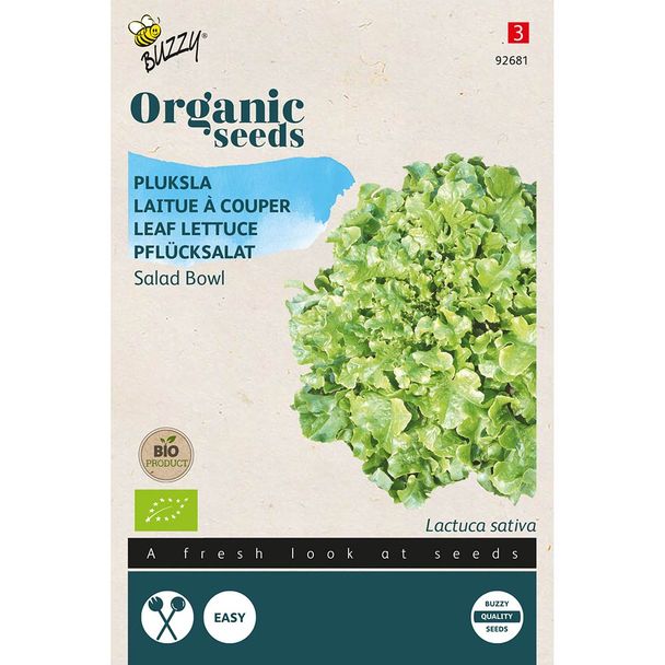 Organic Leaf Lettuce Seeds - Green Salad Bowl from Buzzy Seeds®
