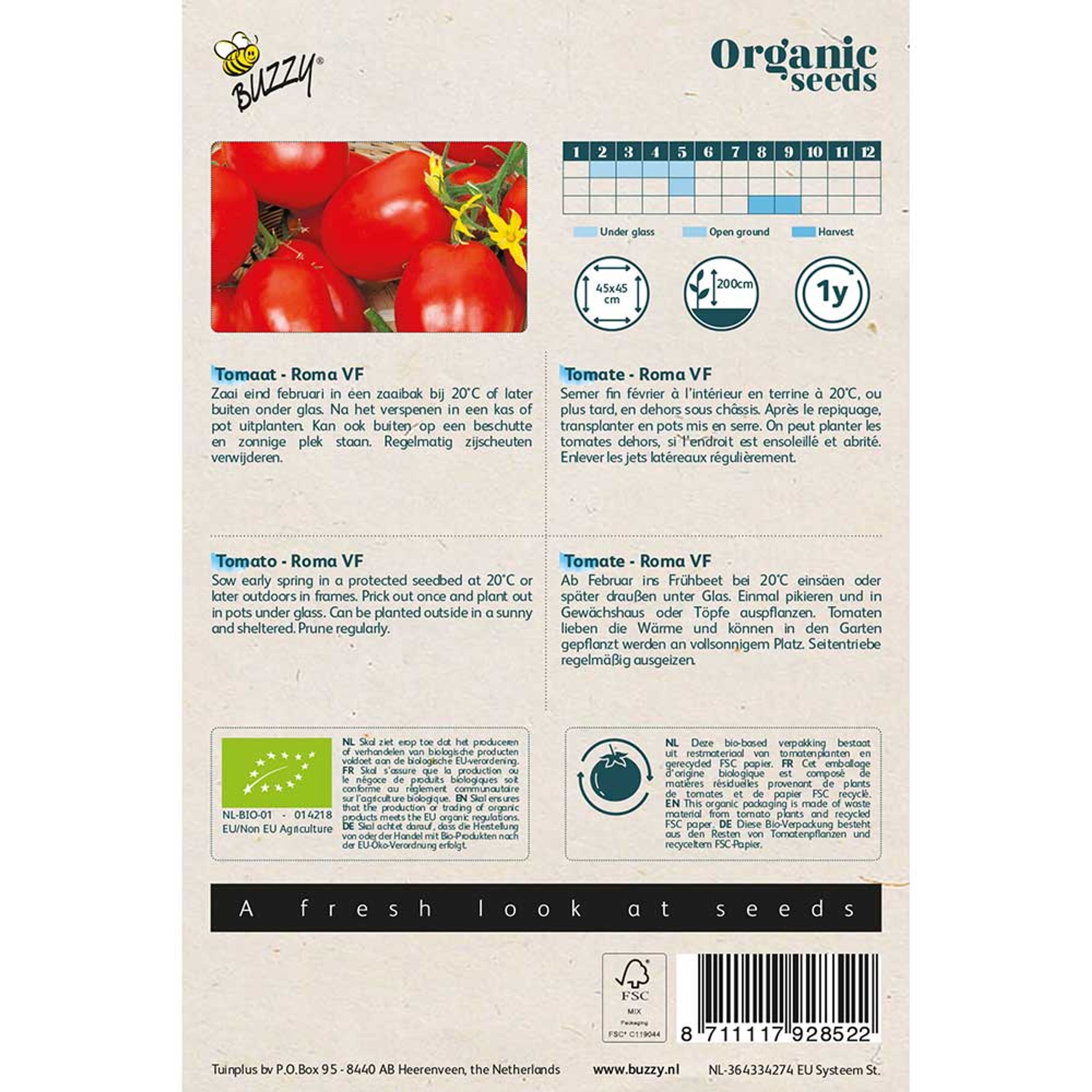 Buzzy® Organic Tomate Roma VF (BIO) | Buzzy Bio Organic