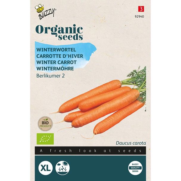Buzzy® Organic Wintermöhre lang, rot, stumpf, ohne Herz