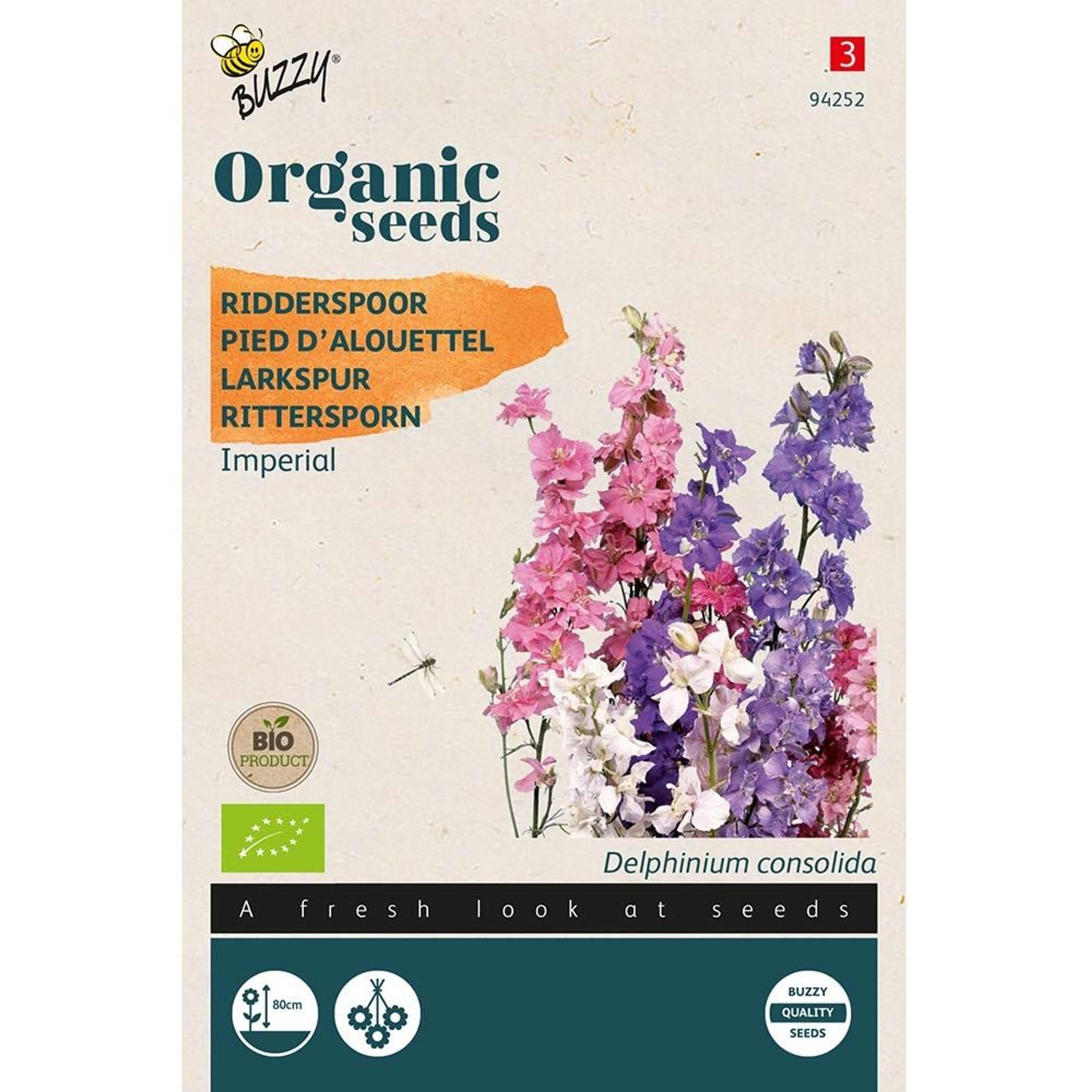Organic Larkspur Seeds - Imperial from Buzzy Seeds(r)
