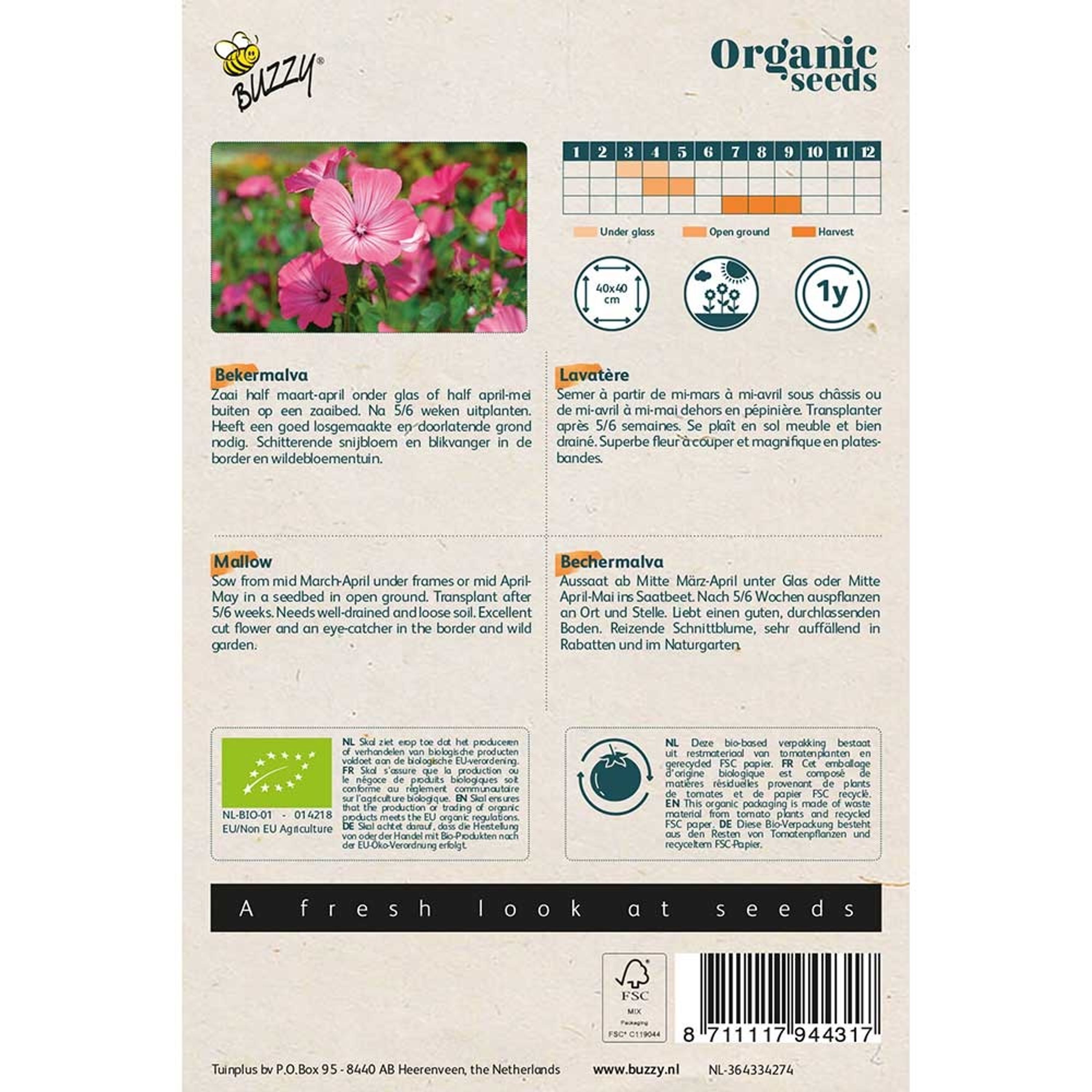 Buzzy® Organic Bechermalva rose/rot (BIO) | Buzzy Bio Organic