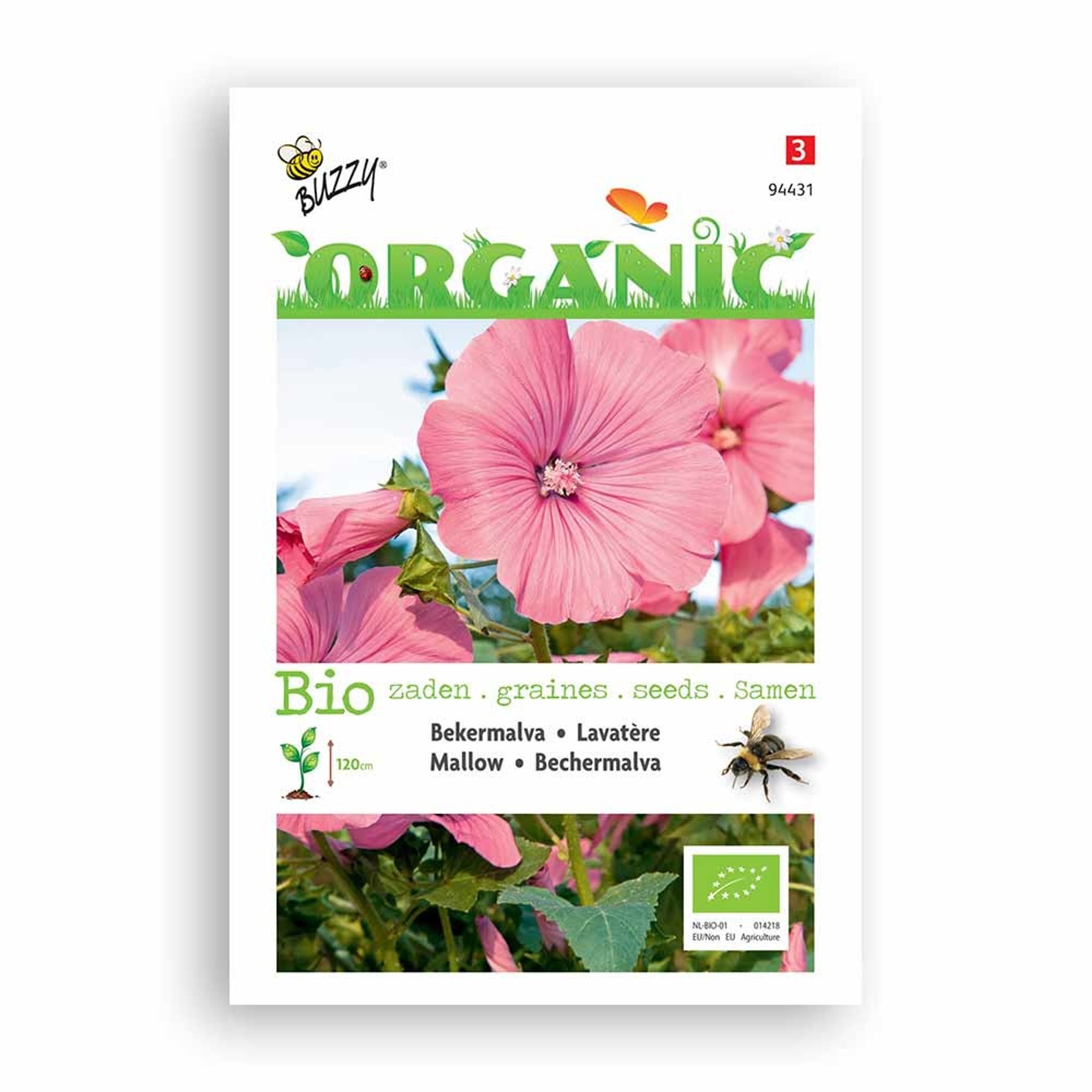 Buzzy® Organic Bechermalva rose/rot (BIO) | Buzzy Bio Organic