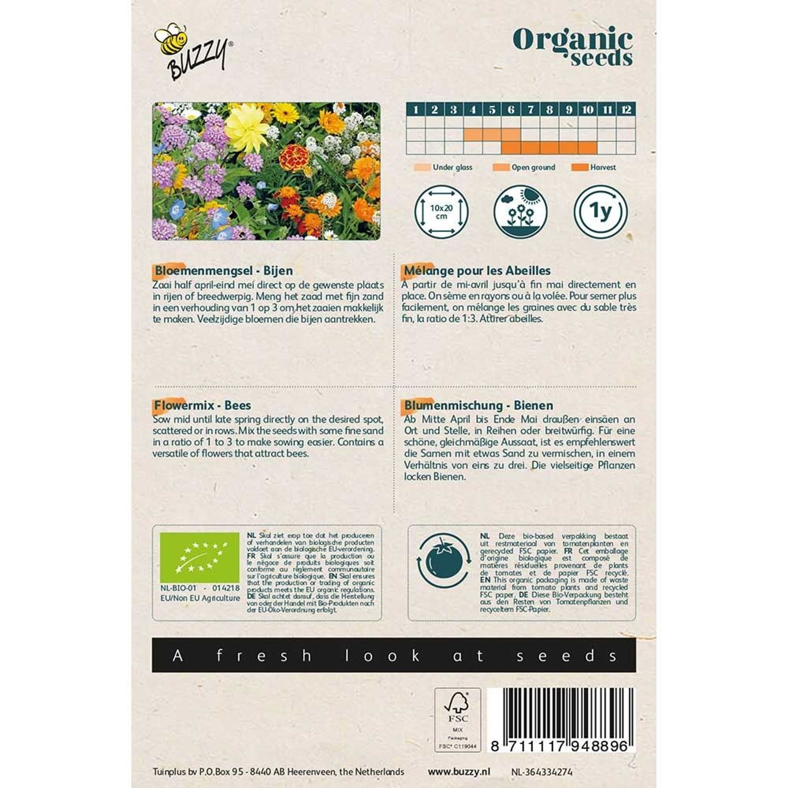 Buzzy® Organic Blumenmischung Bienen (BIO) | Buzzy Bio Organic