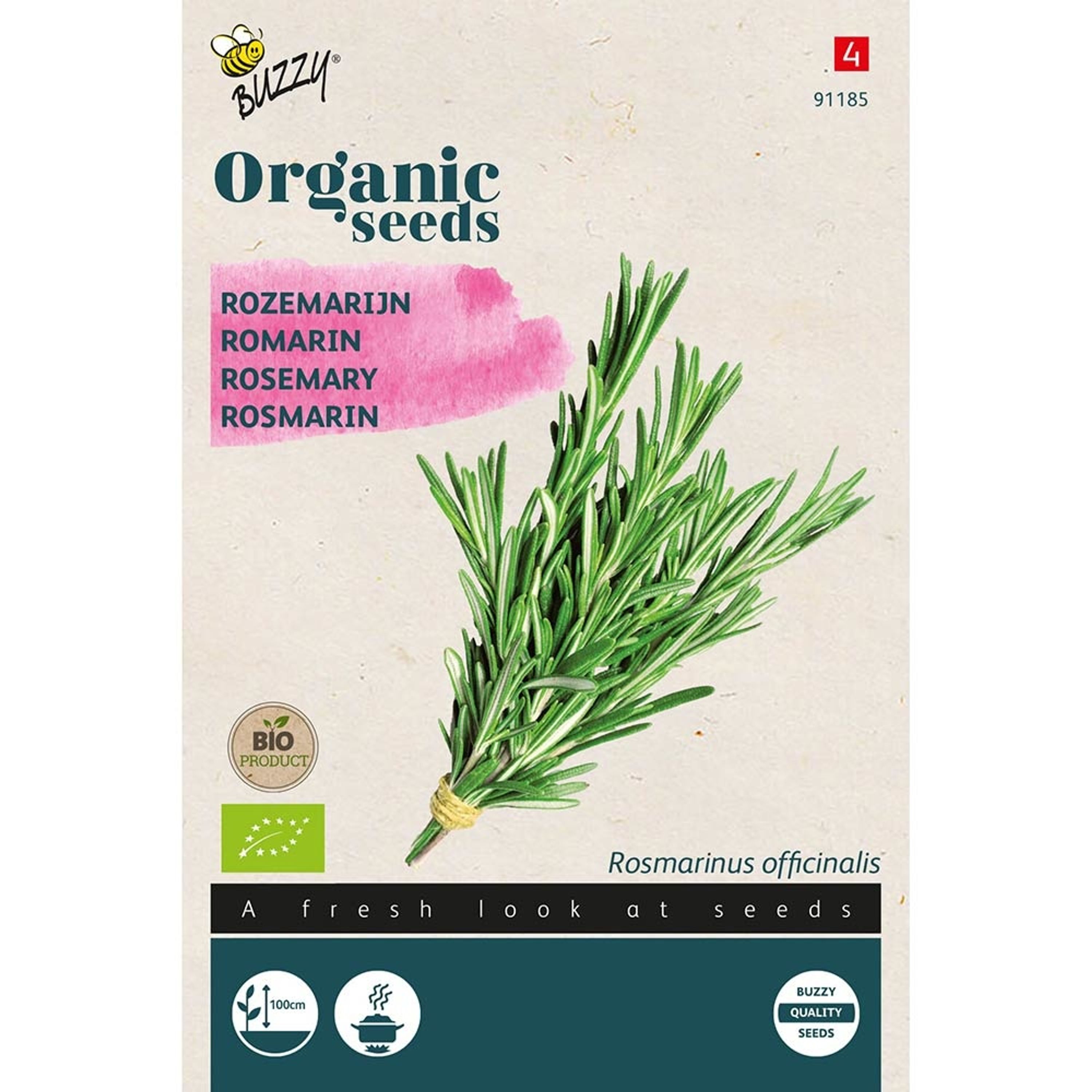 Rozemarijn (BIO Zaden) | Buzzy Bio Organic | Planten | Partner van Vogelbescherming Nederland