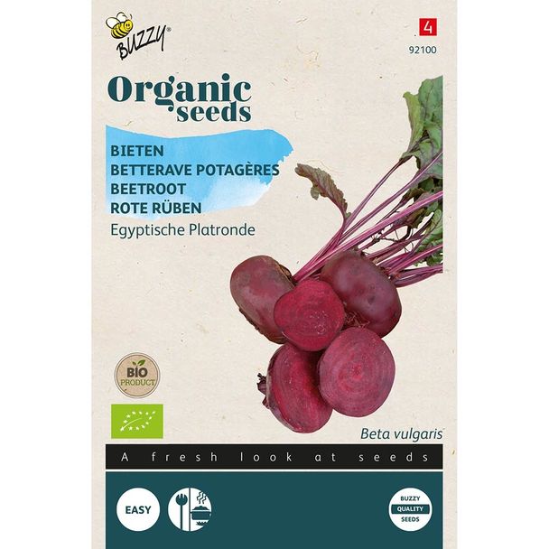 Organic Beetroot Turnip Seeds - Egyptian from Buzzy Seeds®