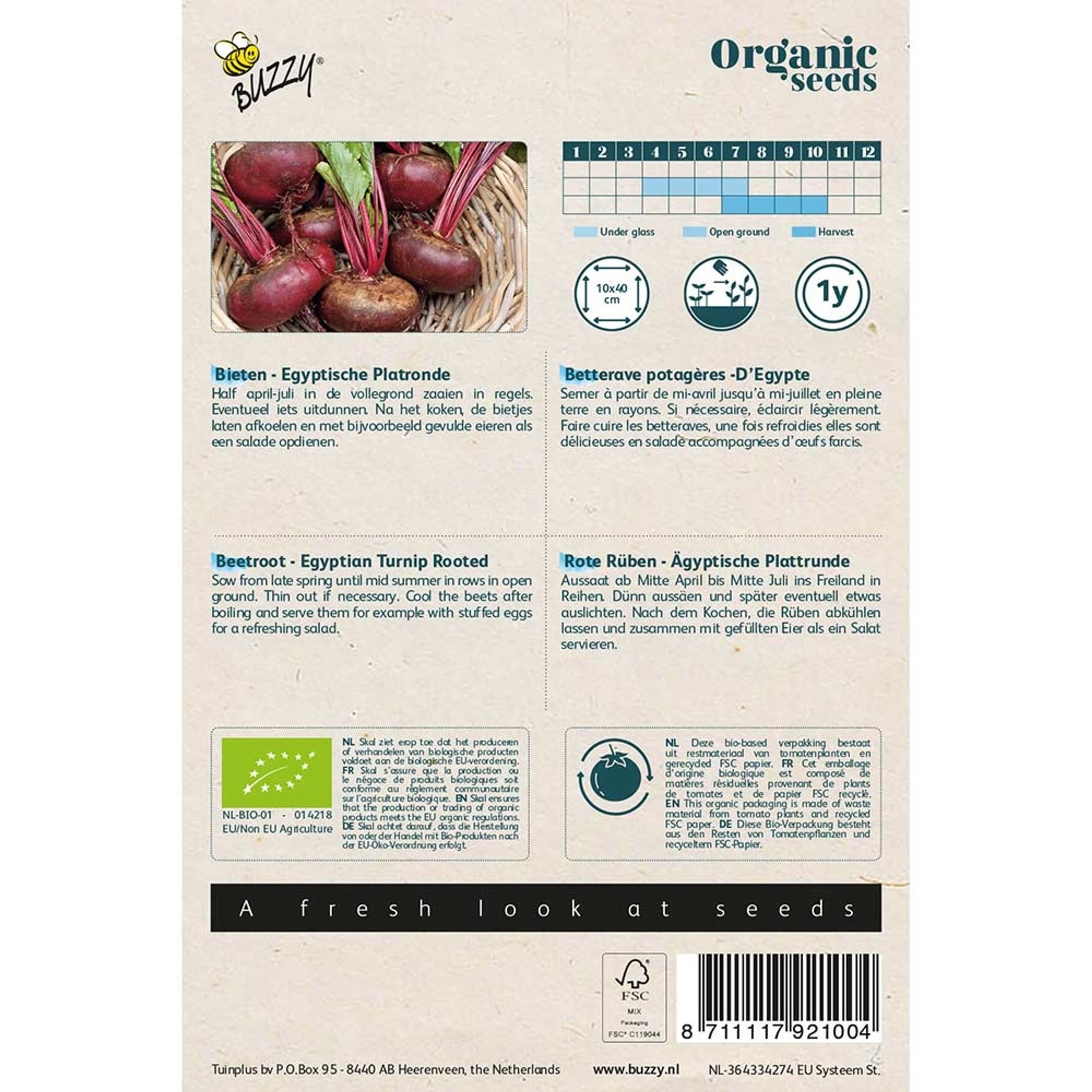 Buzzy® Organic Rote Rüben Ägyptis Plattrunde | Buzzy Bio Organic