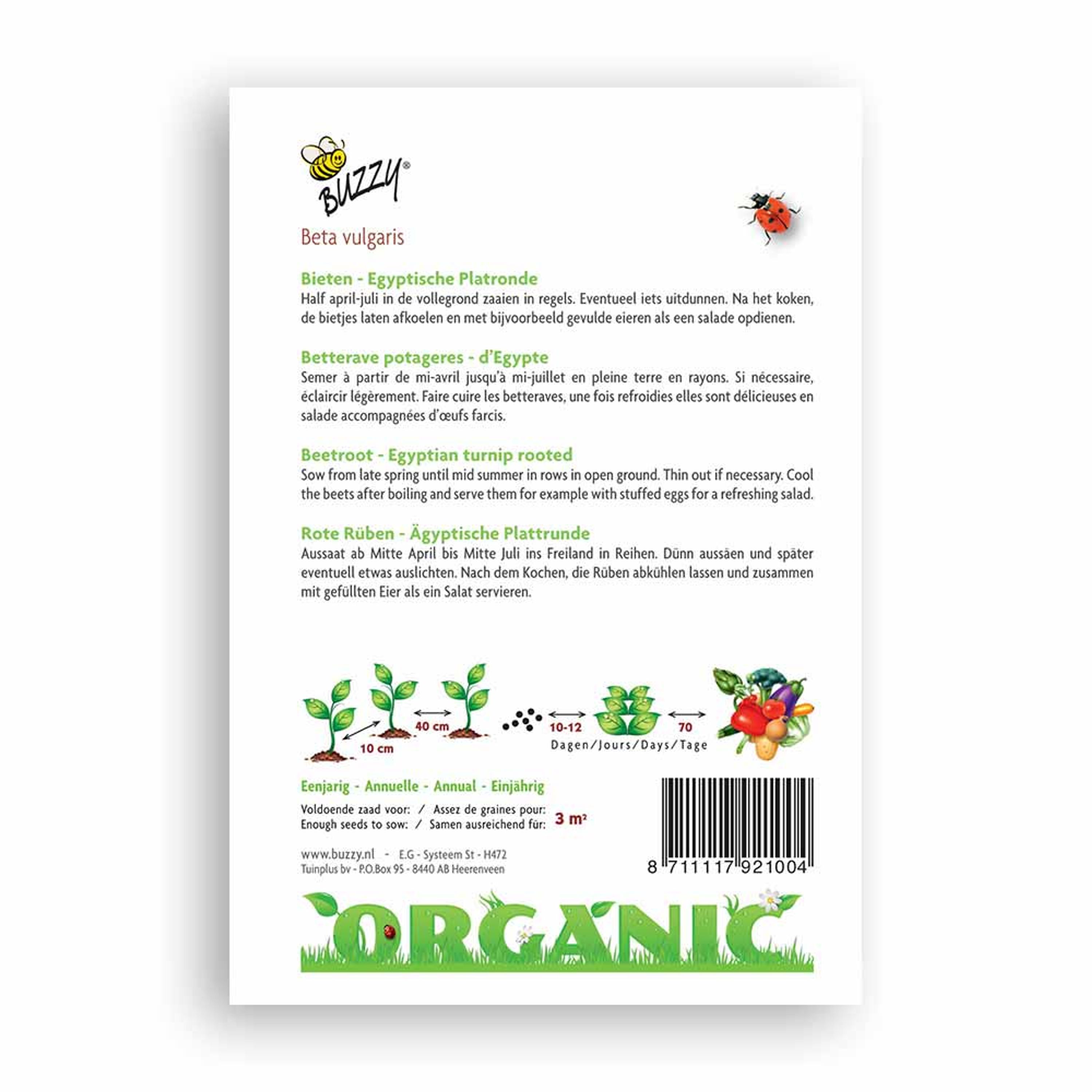 Buzzy® Organic Rote Rüben Ägyptis Plattrunde | Buzzy Bio Organic