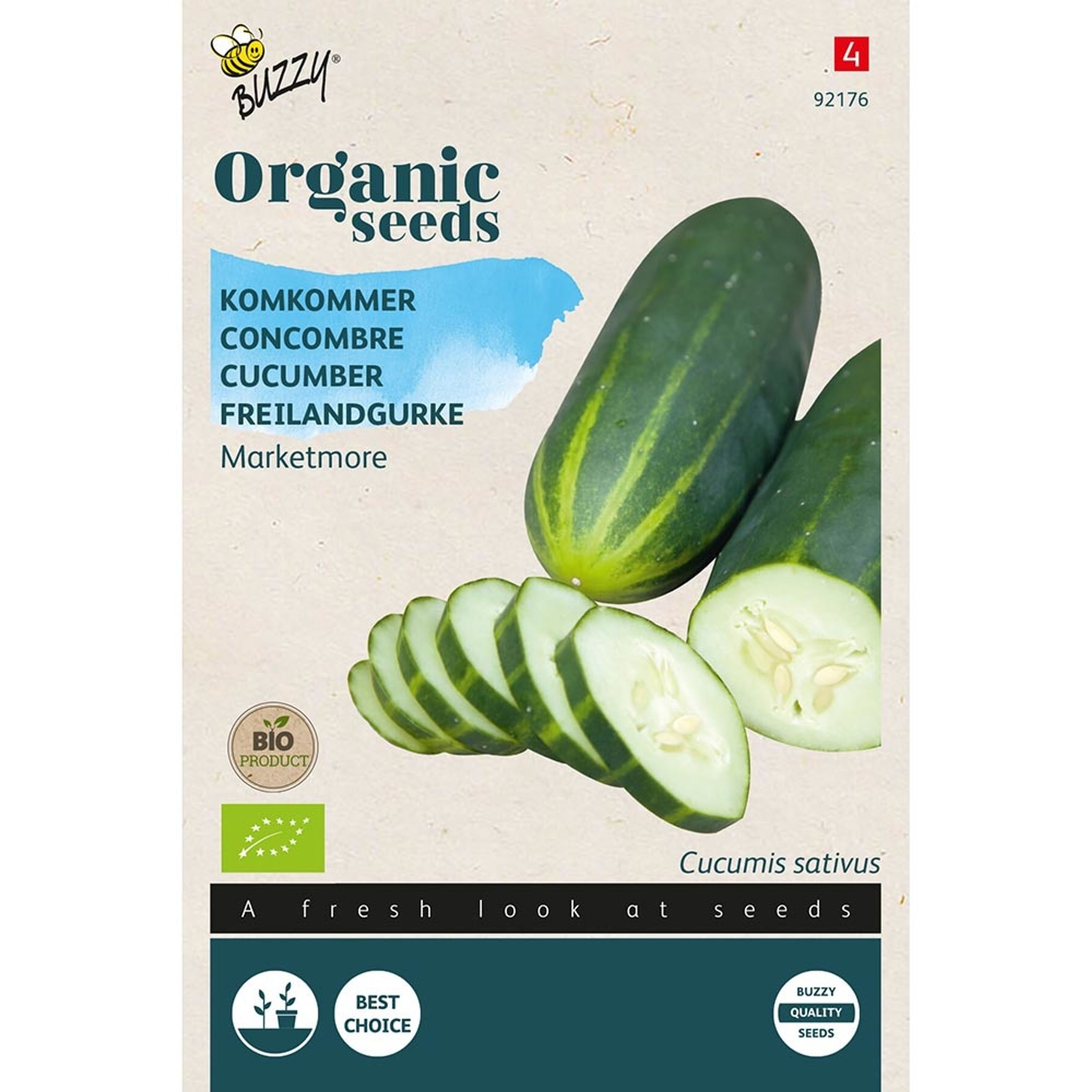 Komkommer Marketmore (BIO Zaden) | Buzzy Bio Organic