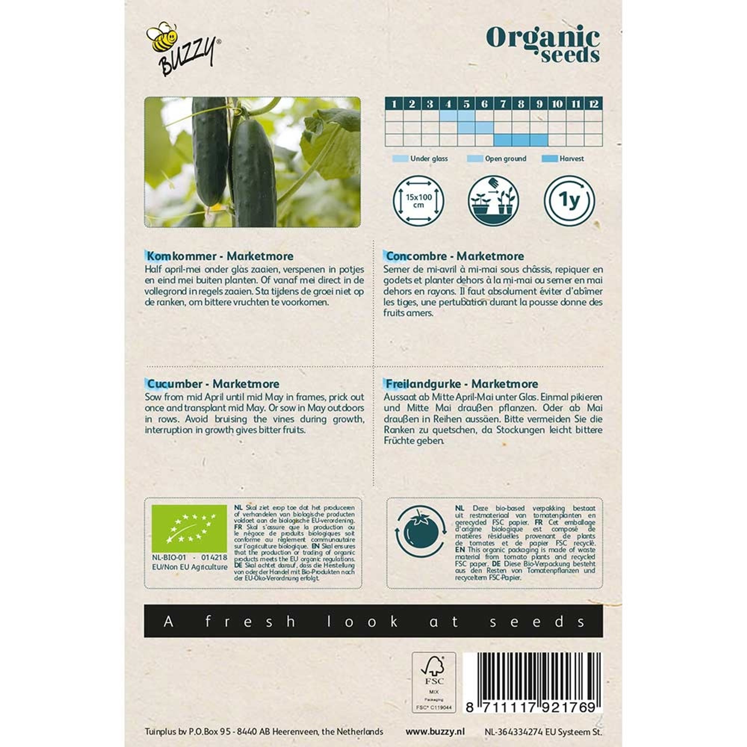 Buzzy® Organic Freilandgurke Marketmore | Buzzy Bio Organic