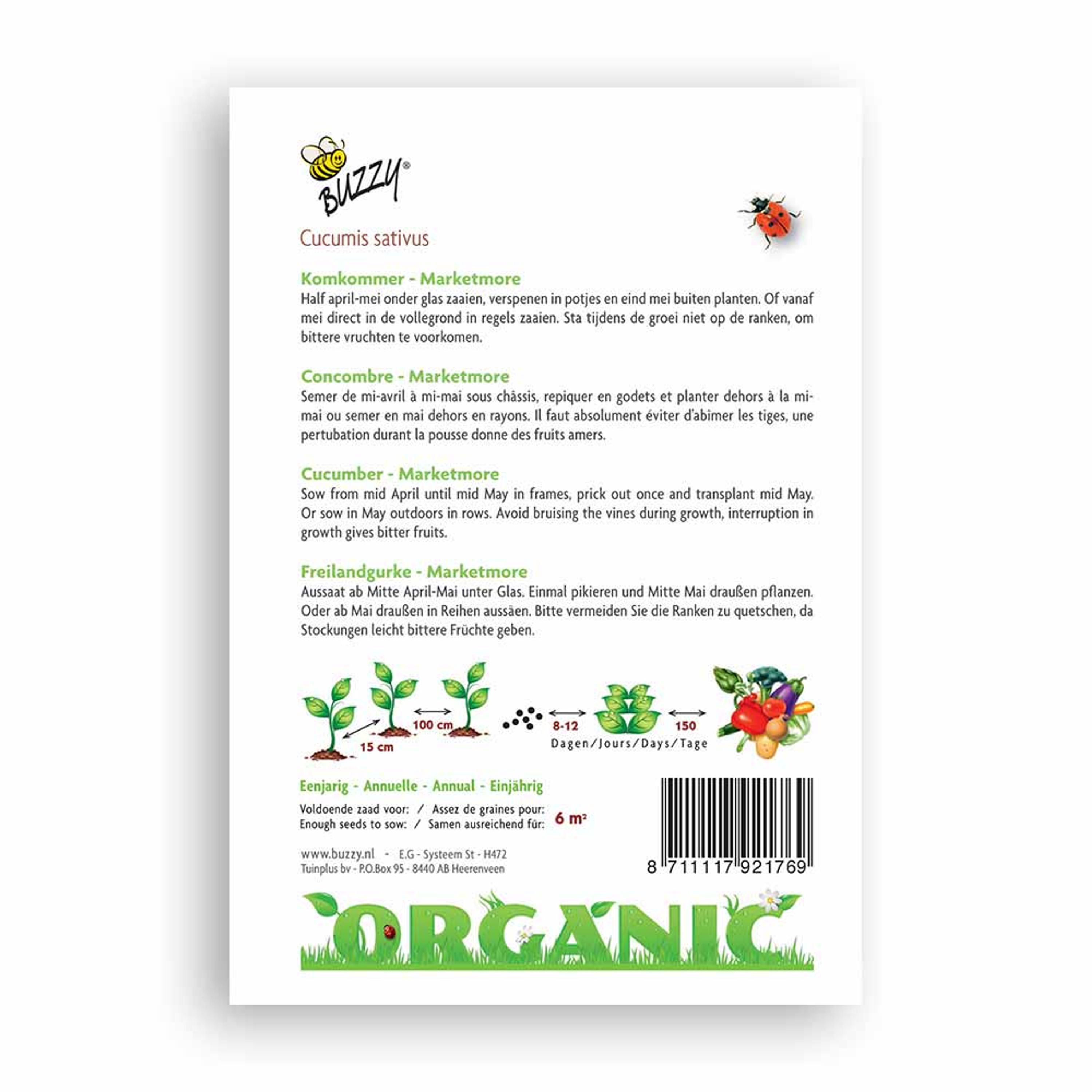 Buzzy® Organic Freilandgurke Marketmore | Buzzy Bio Organic