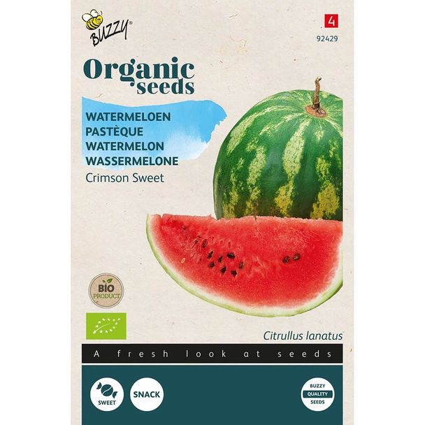 Organic Watermelon Seeds - Crimson Sweet from Buzzy Seeds®