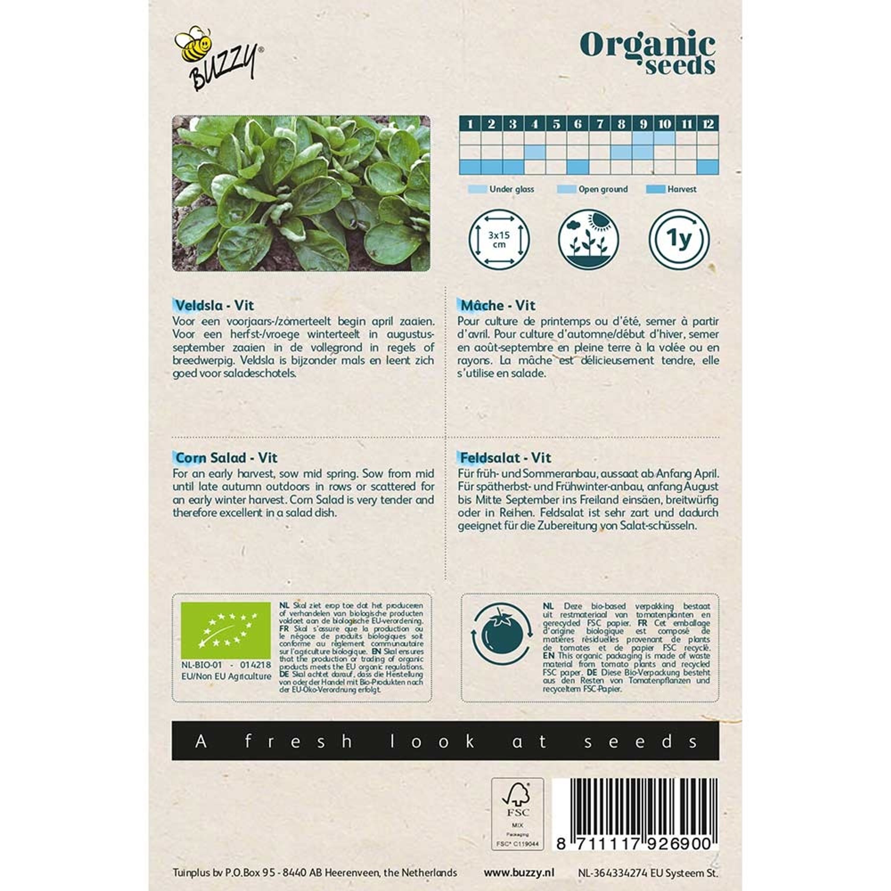 Buzzy® Organic Feldsalat Hol breitblät | Buzzy Bio Organic