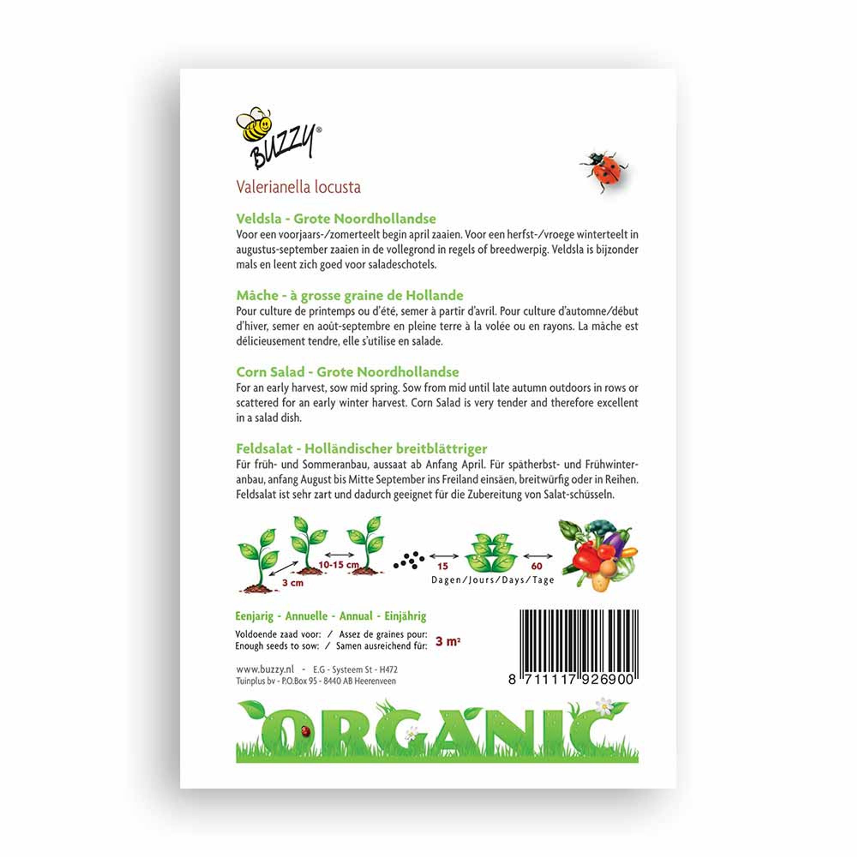 Buzzy® Organic Feldsalat Hol breitblät | Buzzy Bio Organic