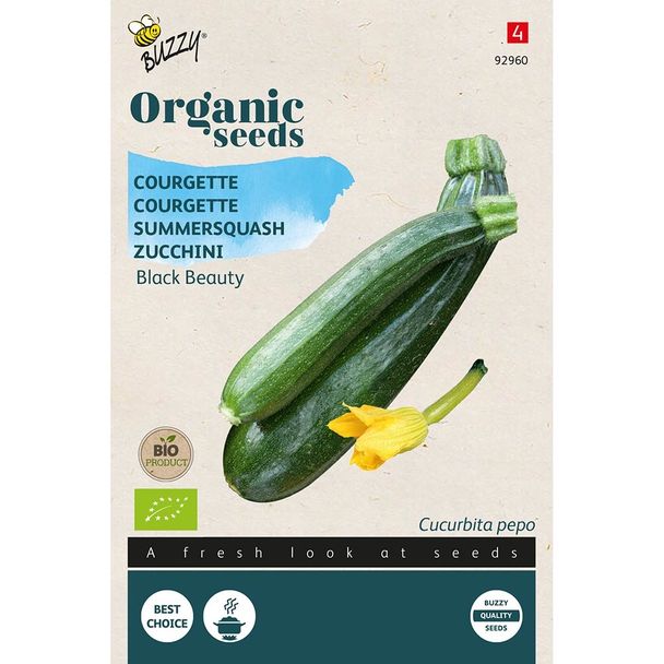 Organic Courgette Seeds - Black Beauty from Buzzy Seeds®