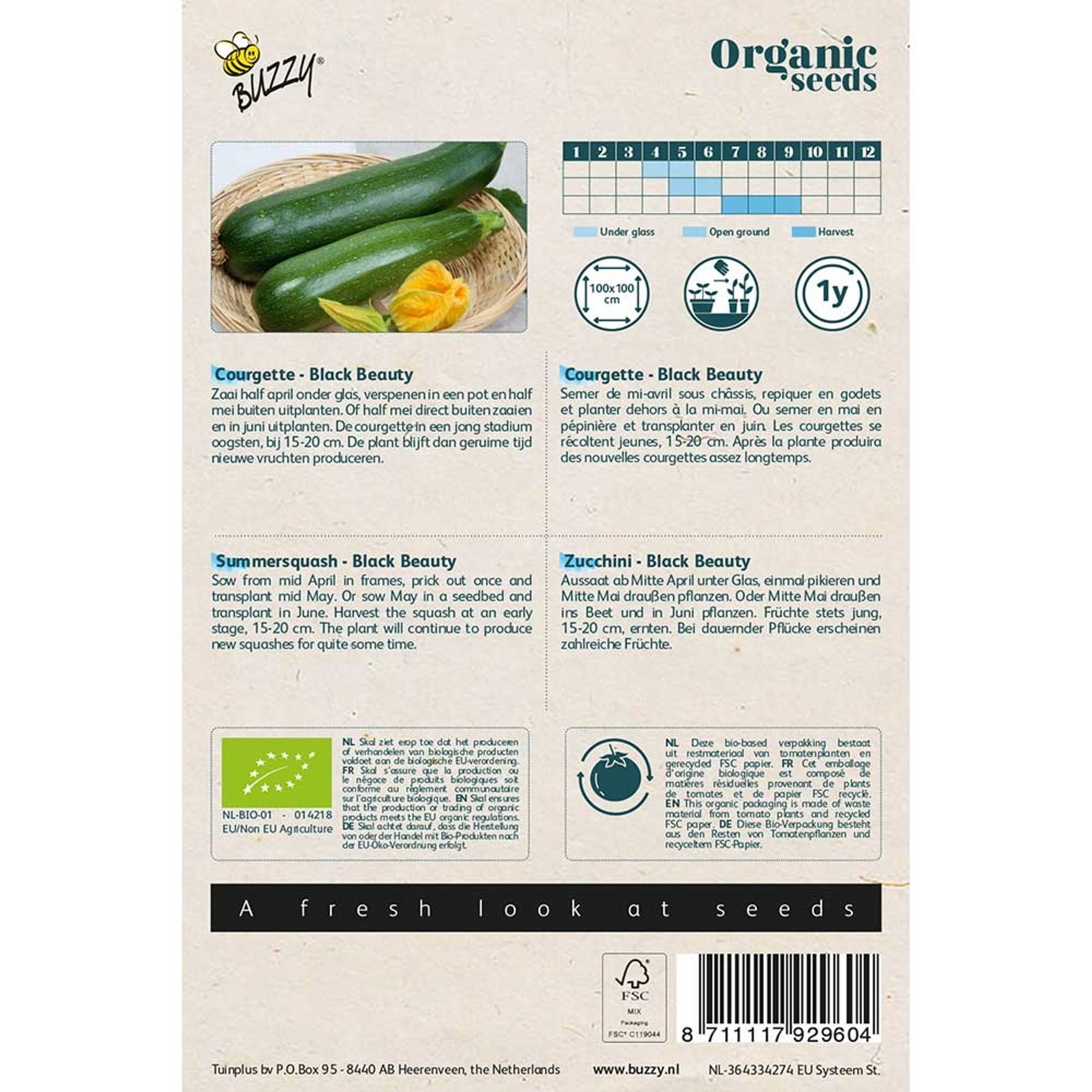 Buzzy® Organic Zucchini Black Beauty (BIO) | Buzzy Bio Organic