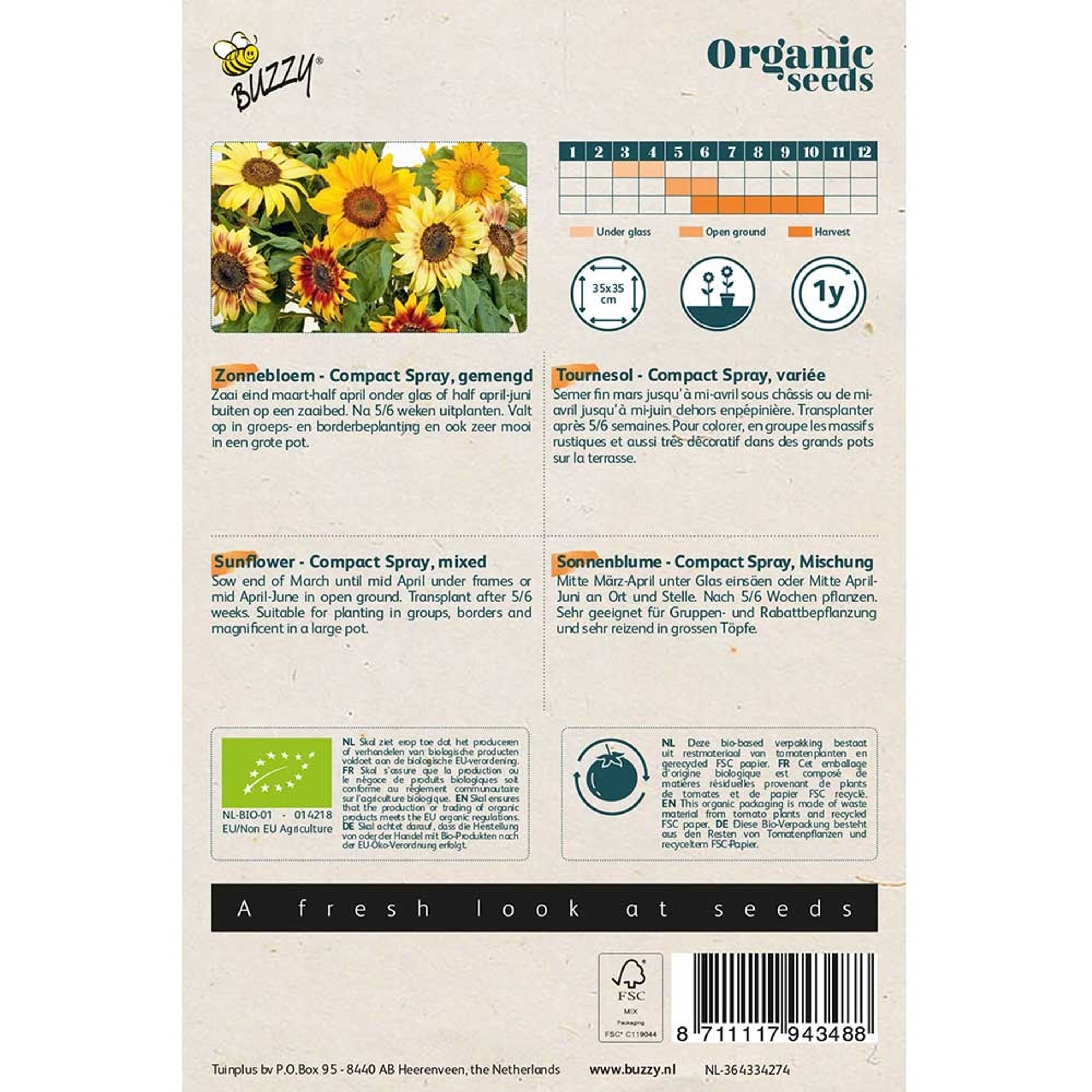 Buzzy® Organic Sonnenblume Comp. Spr mix | Buzzy Bio Organic