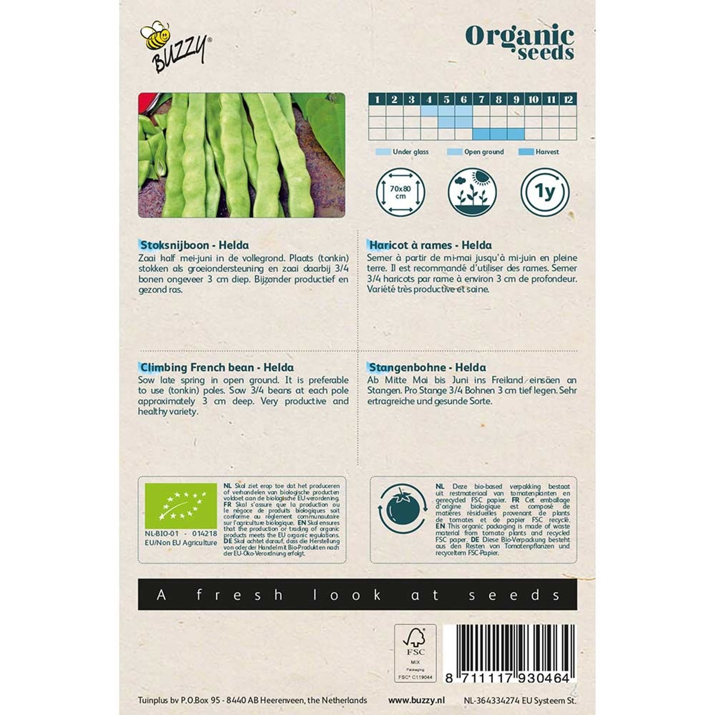 Buzzy® Organic Stangenbohne Hilda (BIO) | Buzzy Bio Organic