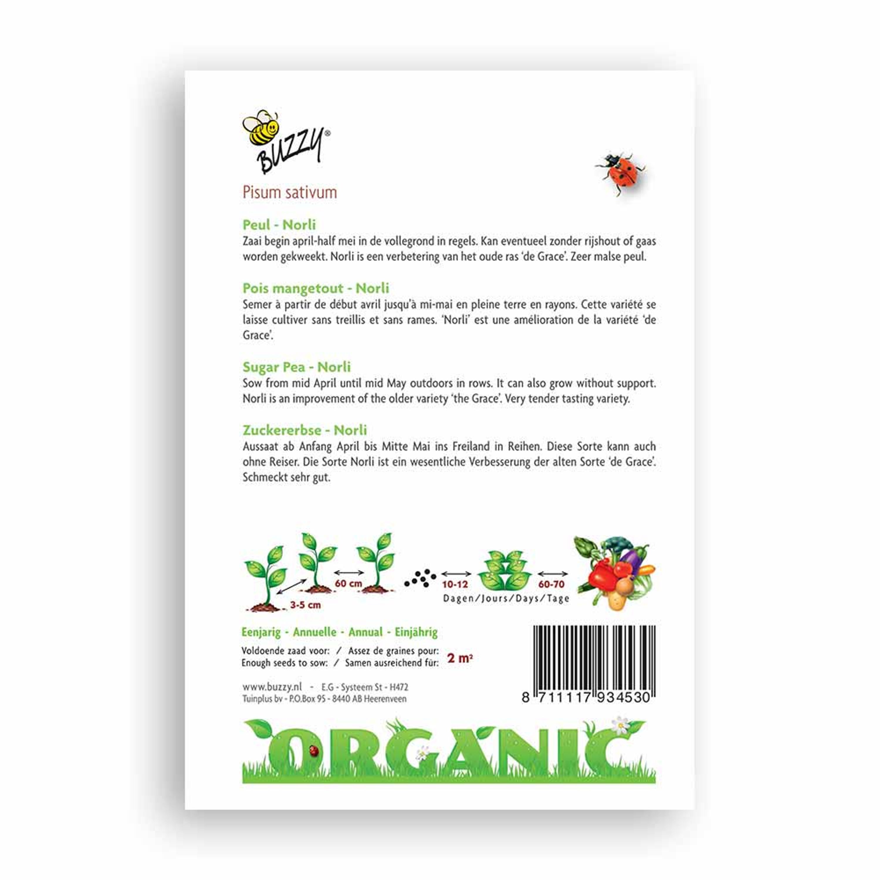 Buzzy® Organic Zuckererbse Norli(BIO) | Buzzy Bio Organic