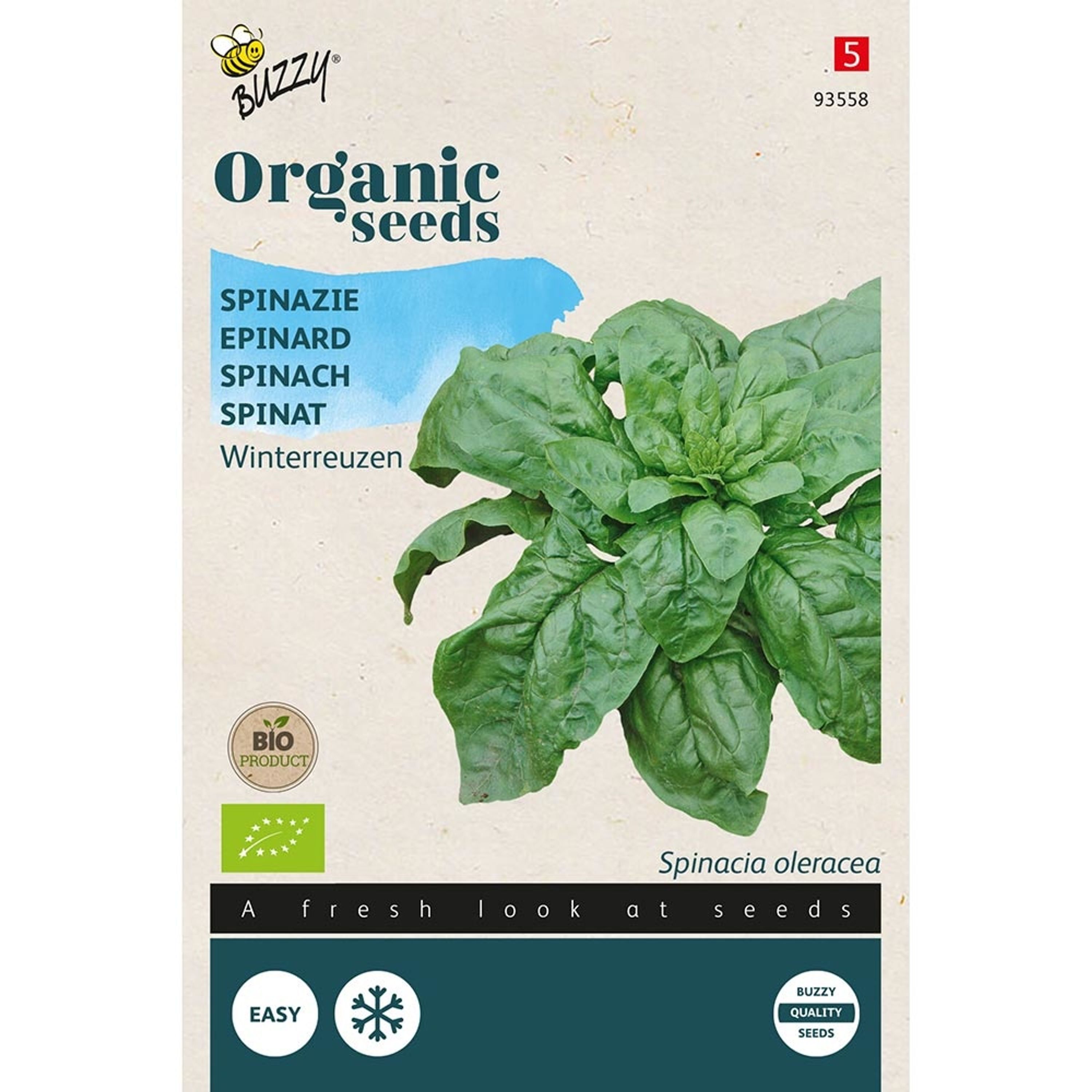 Spinazie Securo (BIO Zaden) | Buzzy Bio Organic | Planten | Partner van Vogelbescherming Nederland