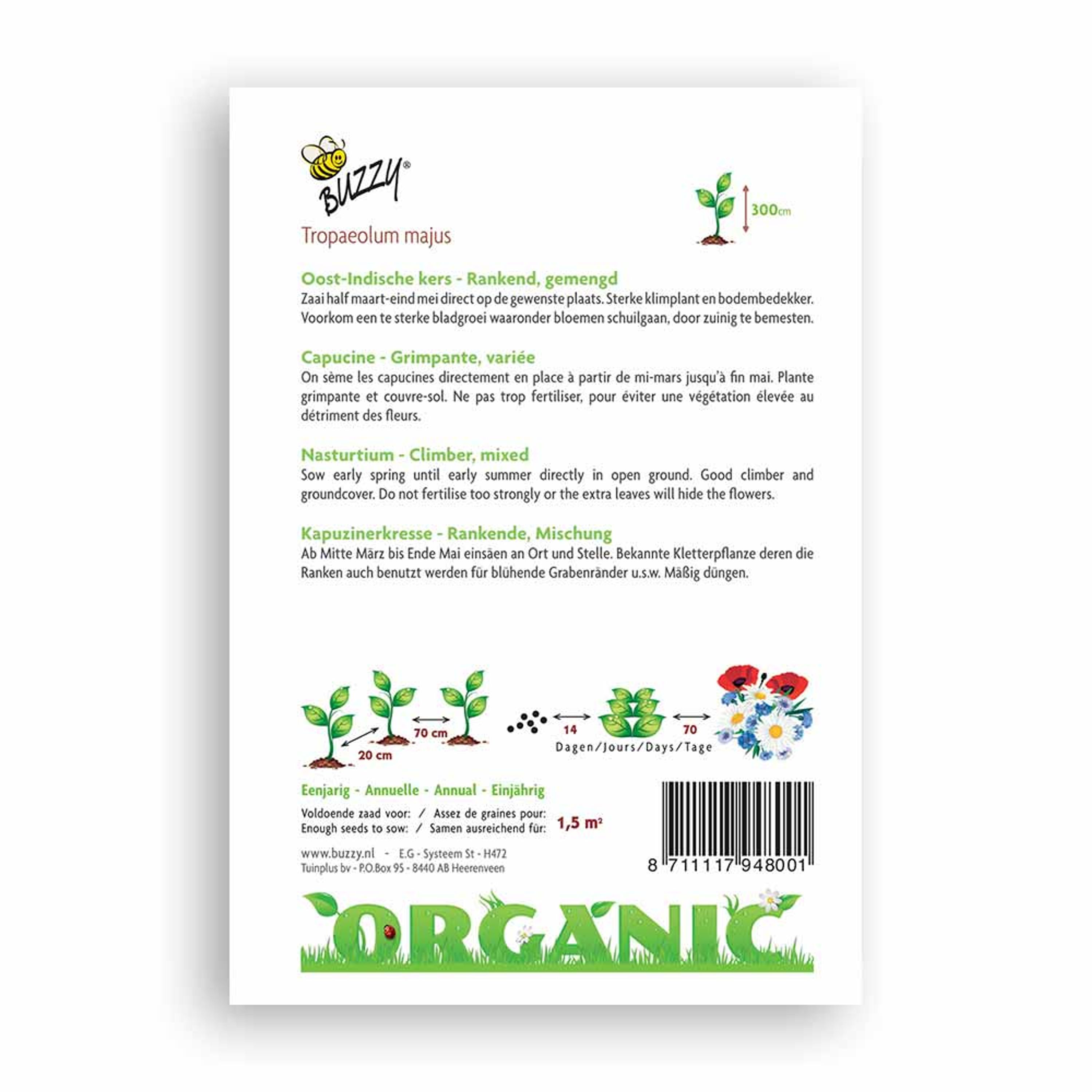 Buzzy® Organic Kapuzinerkresse Rankende Mischung (BIO) | Buzzy Bio Organic