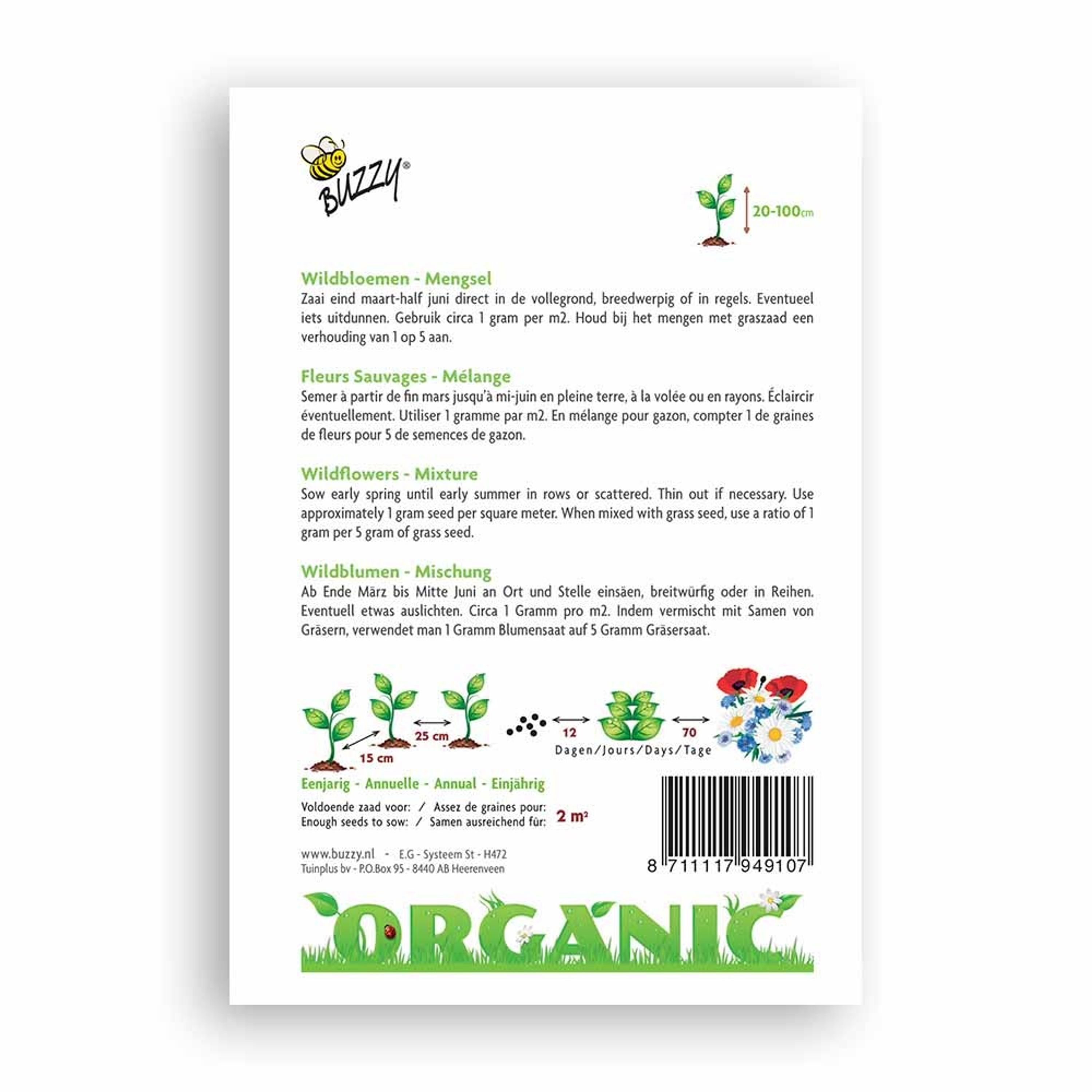 Buzzy® Organic Wildblumen Mischung(BIO) | Buzzy Bio Organic
