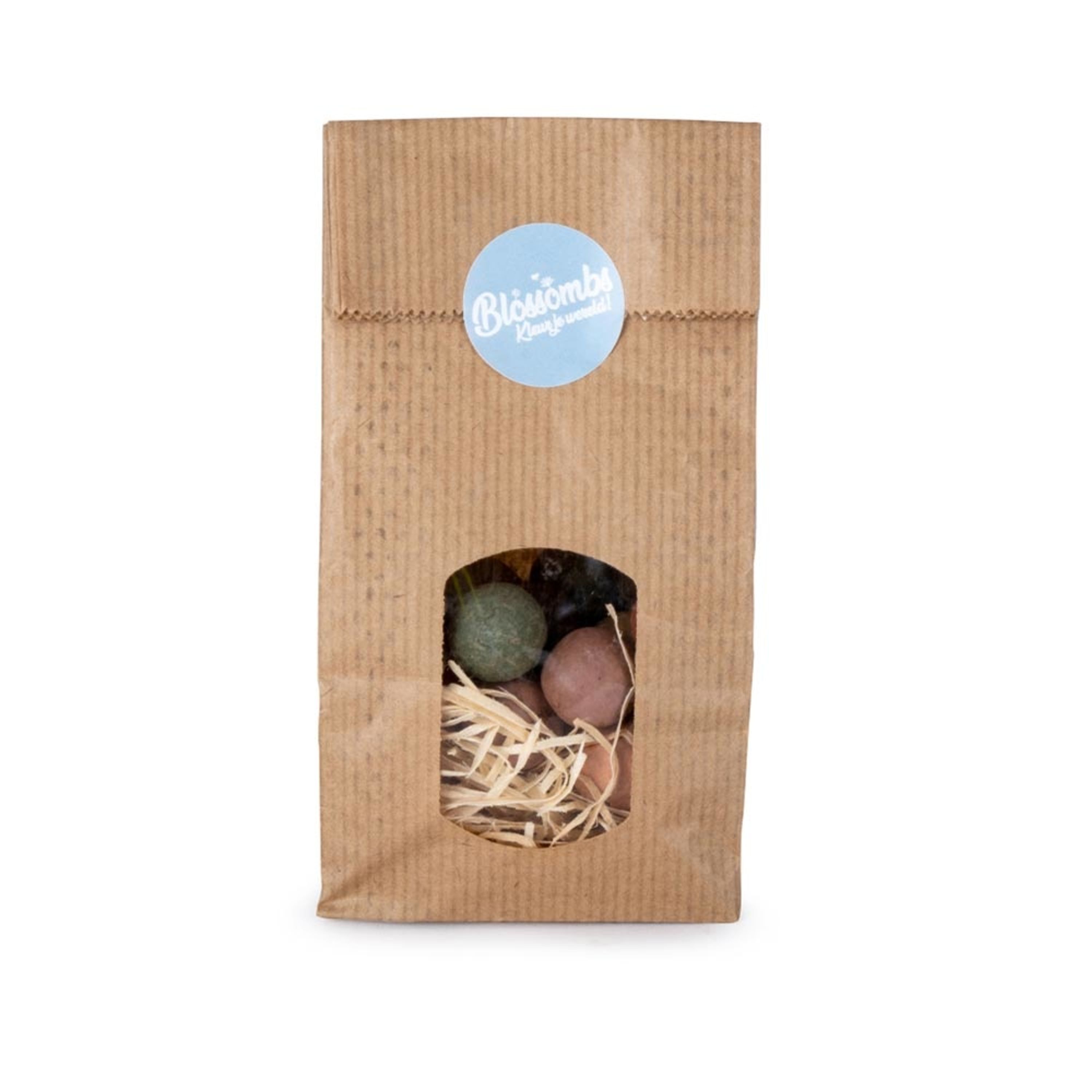 Geschenktas met 25 zadenbommetjes | Blossombs | Planten | Partner van Vogelbescherming Nederland