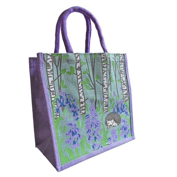 Hedgehog Jute Shopping Bag