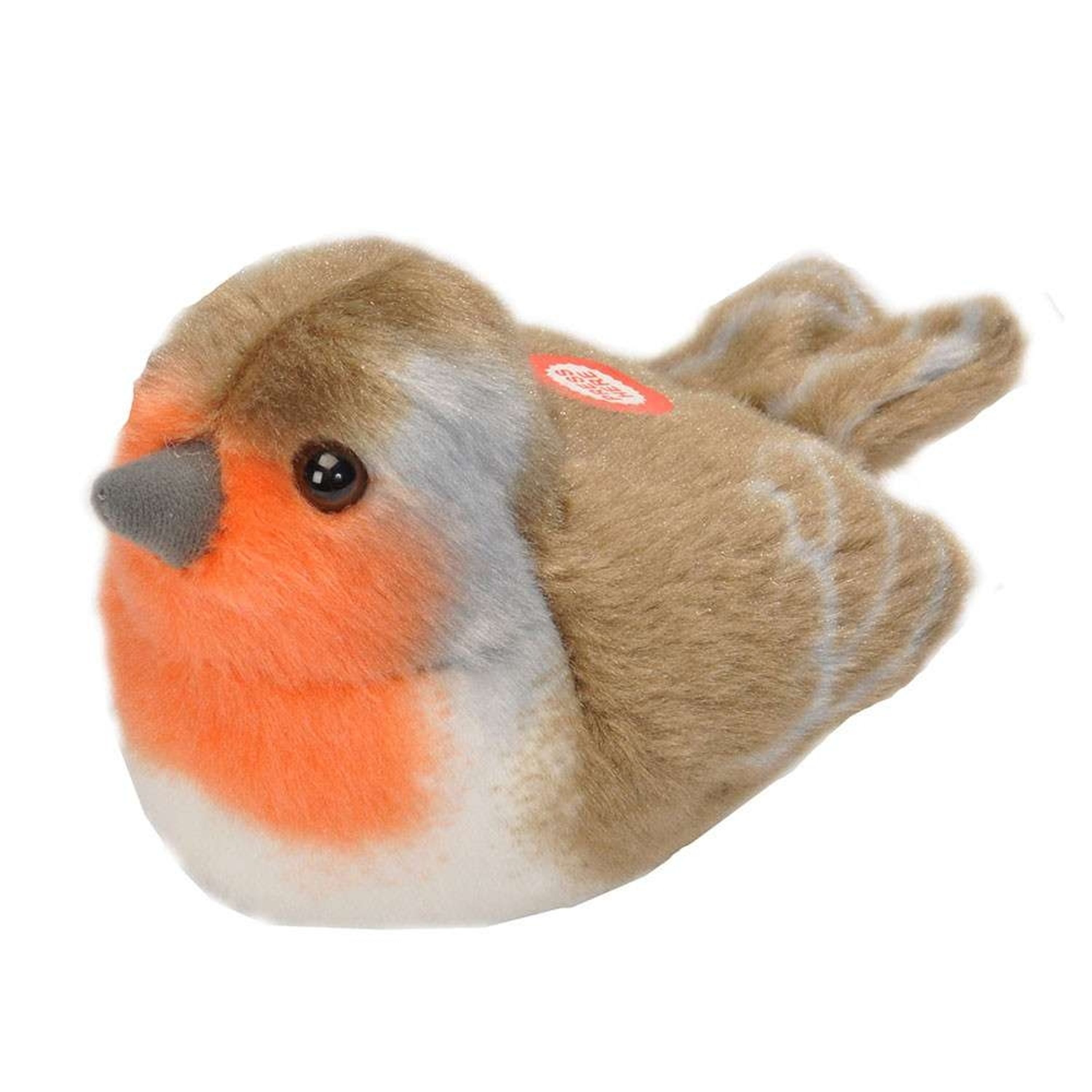 Vogelknuffel Met Geluid – Roodborst | Vivara | Knuffel vogel roodborstje | Maakt natuurgetrouw gelui