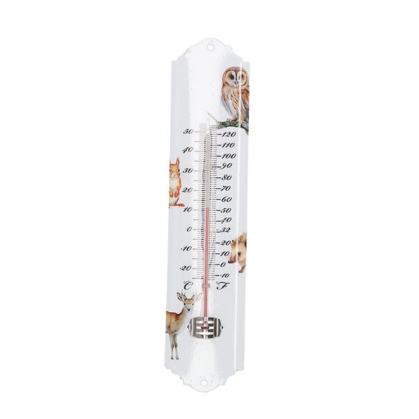 Thermometer aquarel bosdieren