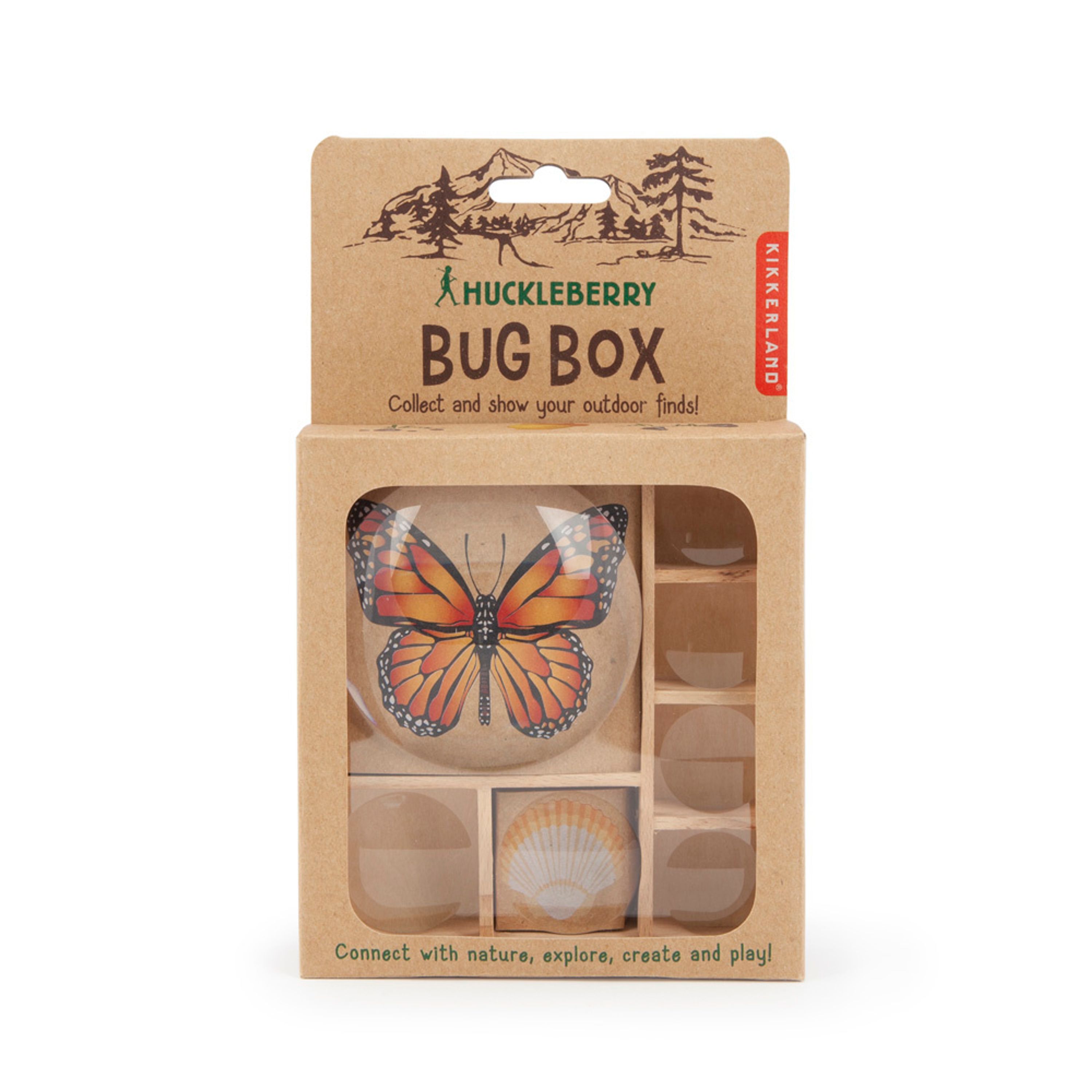 Comparer les prix de Boîte à insectes Huckleberry | Bois hêtre | Activité plein air | Observation insectes | Loupes intégrées | Educatif | pour enfants | Vivara