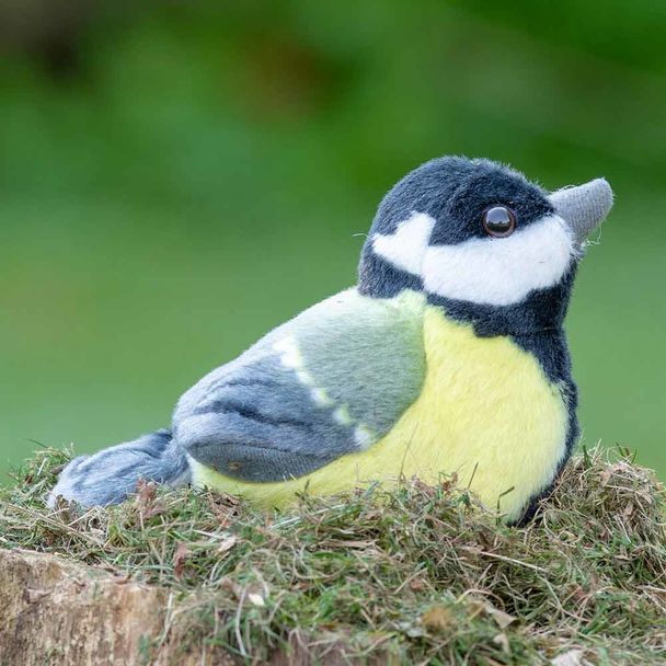 Vogelknuffel met geluid – Koolmees