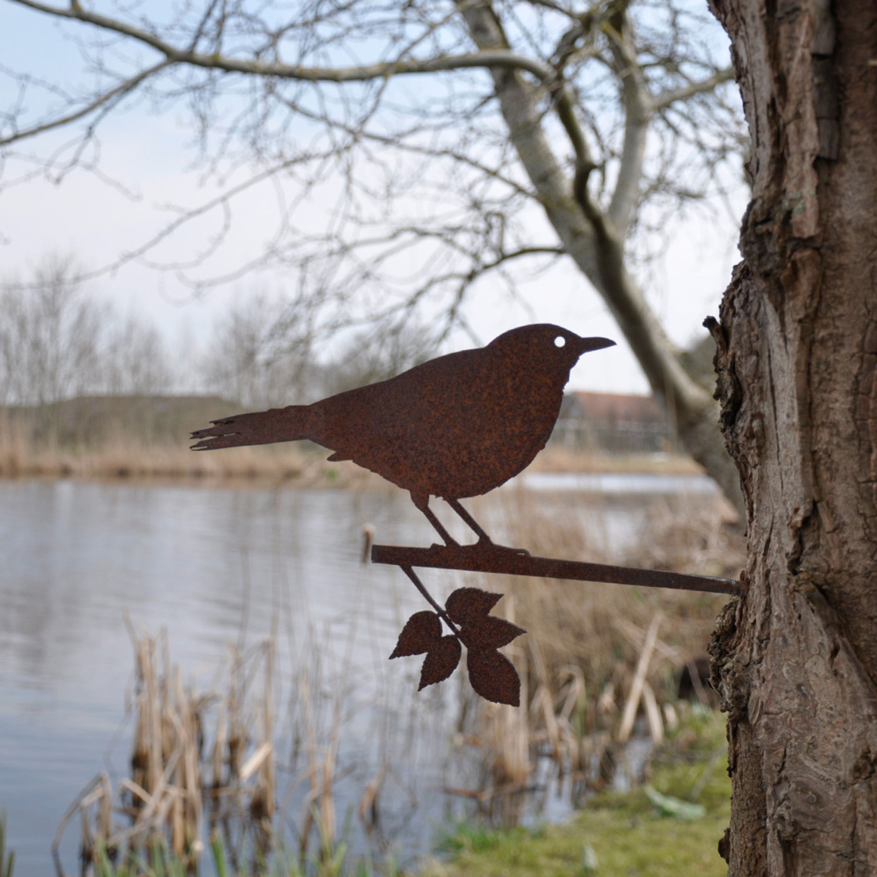 Meilleurs prix pour Merle en métal | Metalbird | Décoration Jardin | Acier Corten | Décorations | Vivara